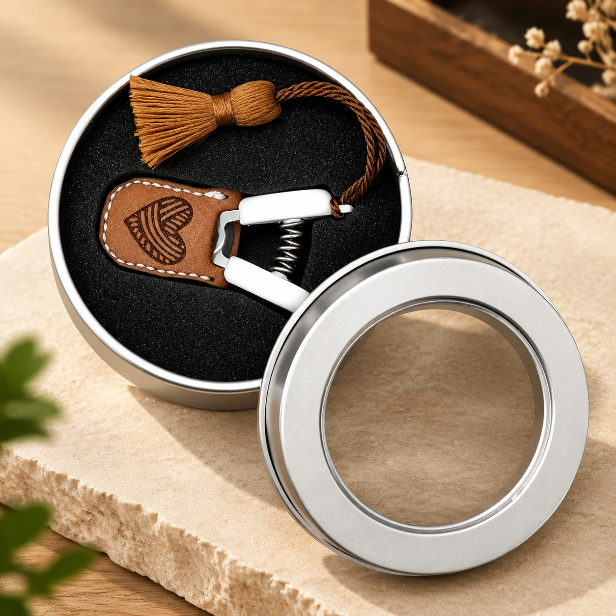 (🌲Early Christmas Sale- 49% OFF) Artistic Mini Scissors✂️, 🎁Metal Storage Box + Leather Cover