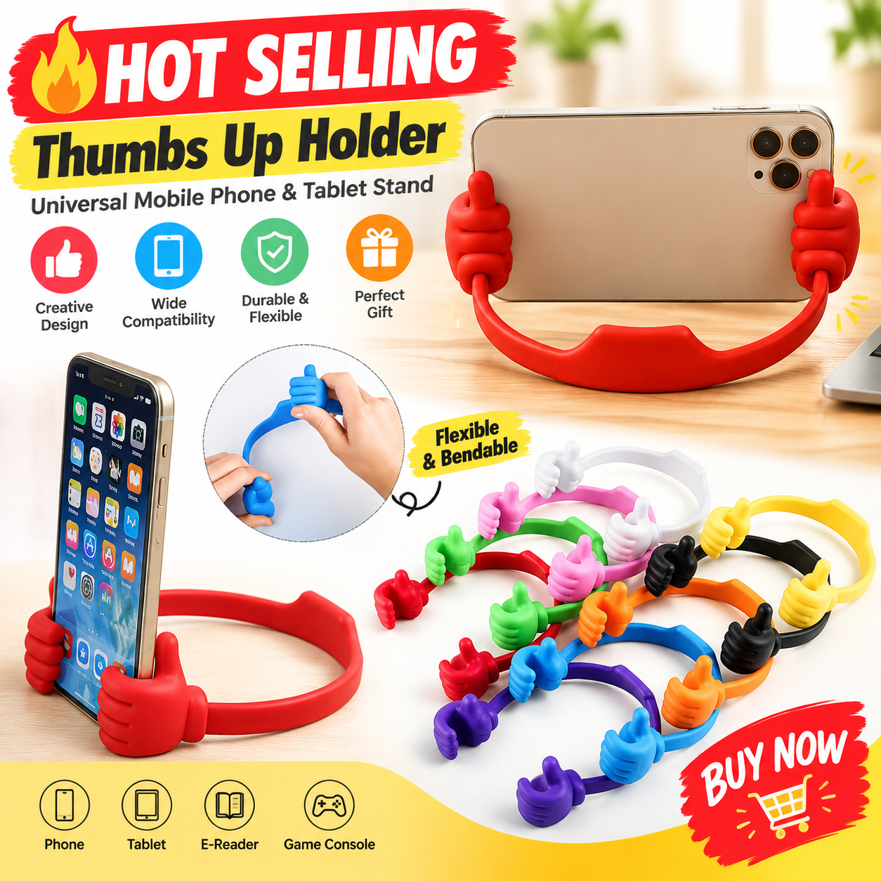 (🎄Early Christmas Sale - 49% OFF) 🎁Thumbs Up Lazy Phone Stand, 🔥Buy More Save More🔥