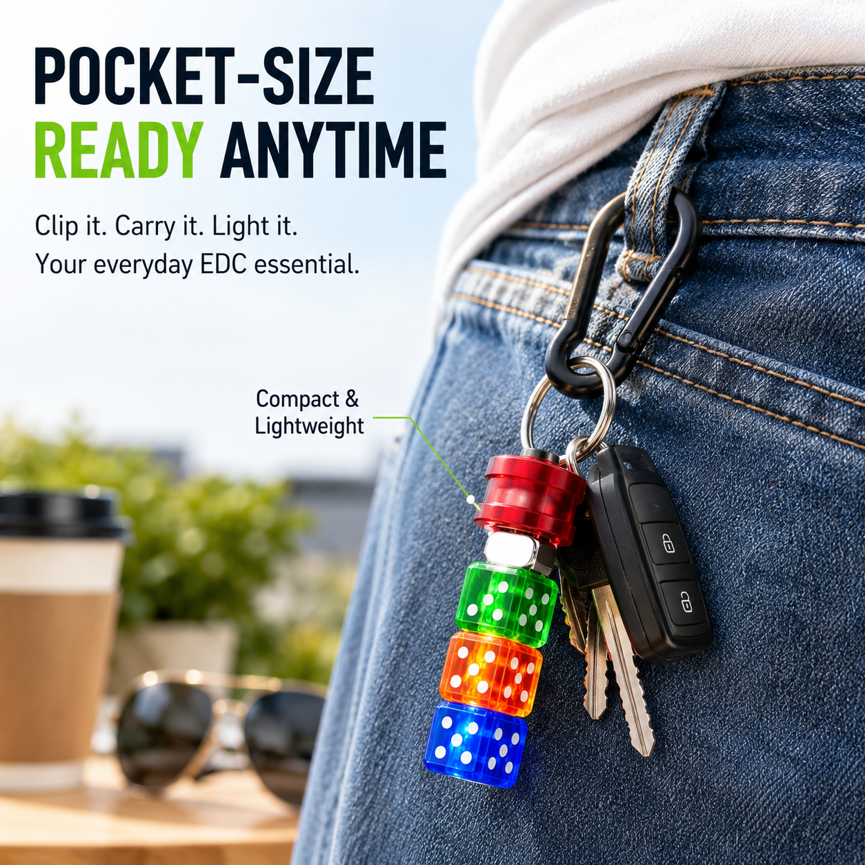 Compact colorful lighter for everyday carry