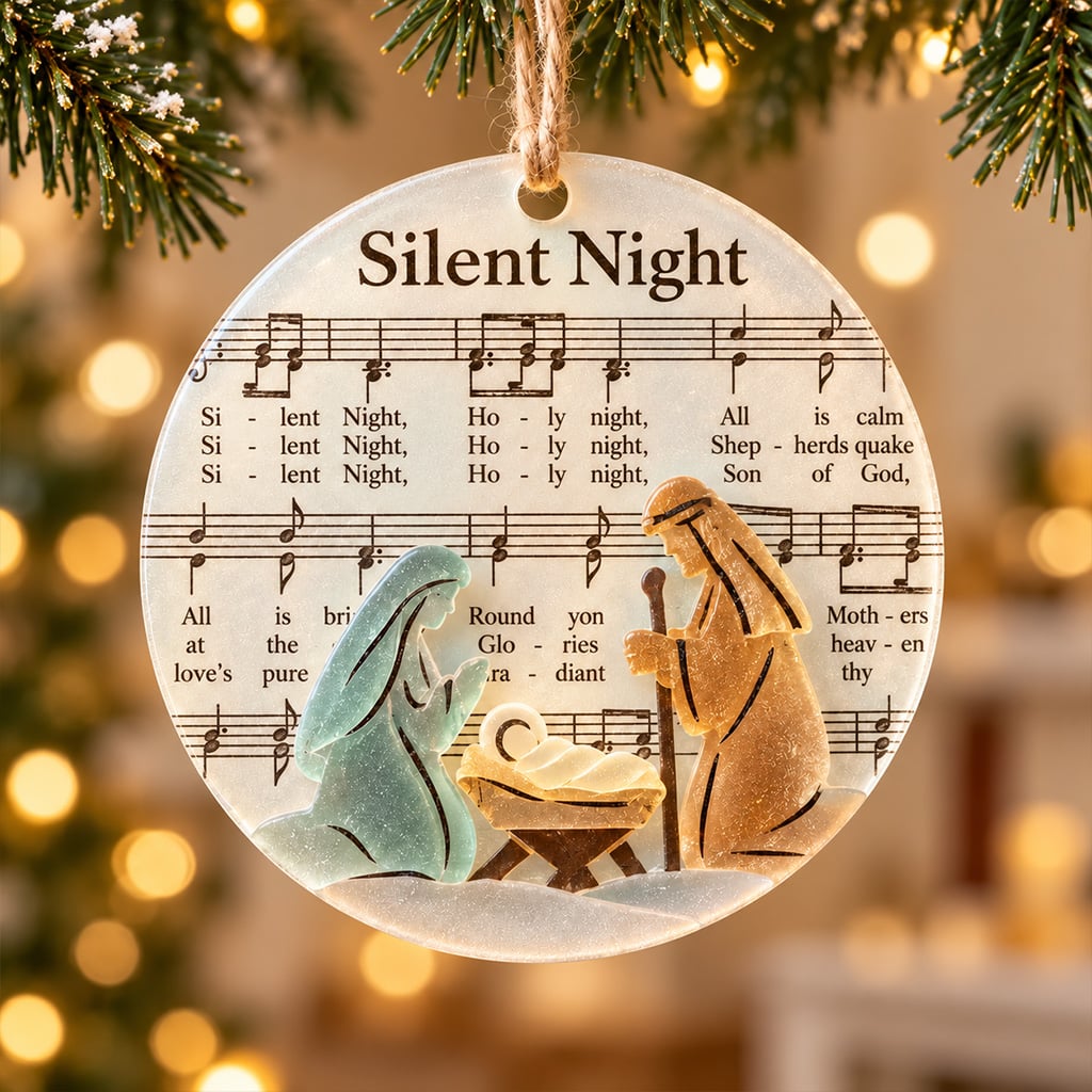 🎶 Sea Glass Christmas Hymn Ornaments