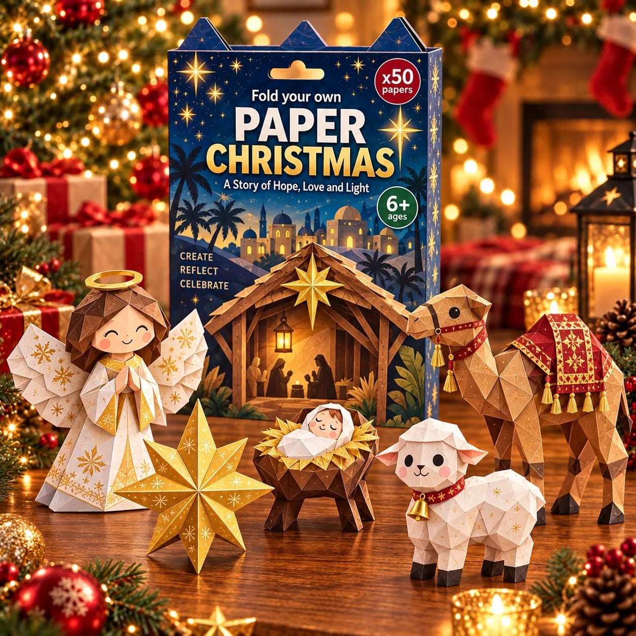 Last Day 57% OFF🎄Beginner-Friendly 3D Christmas Paper Craft Kit | Easy Layered DIY Holiday Decoration ✨