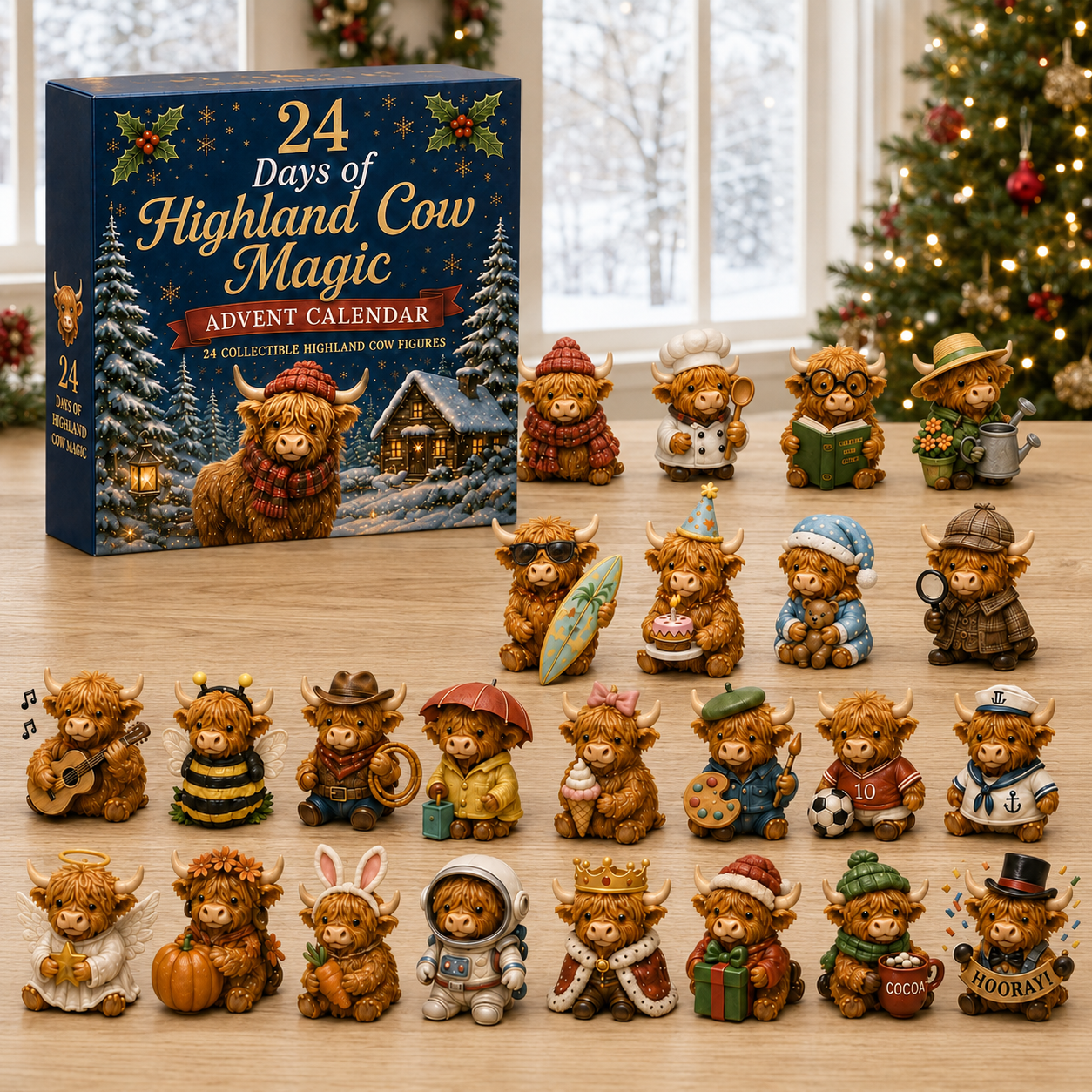 Highland cow Christmas collection
