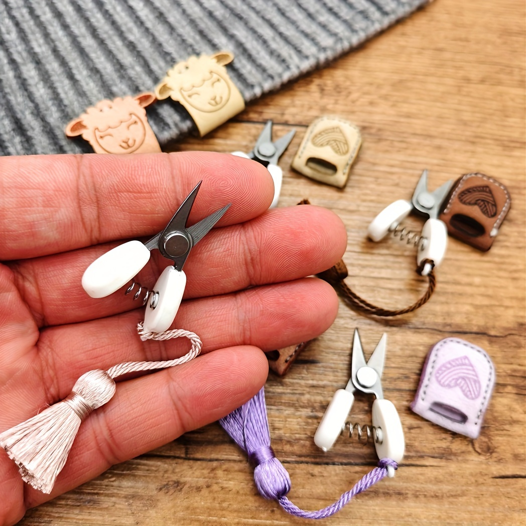 (🌲Early Christmas Sale- 49% OFF) Artistic Mini Scissors✂️, 🎁Metal Storage Box + Leather Cover