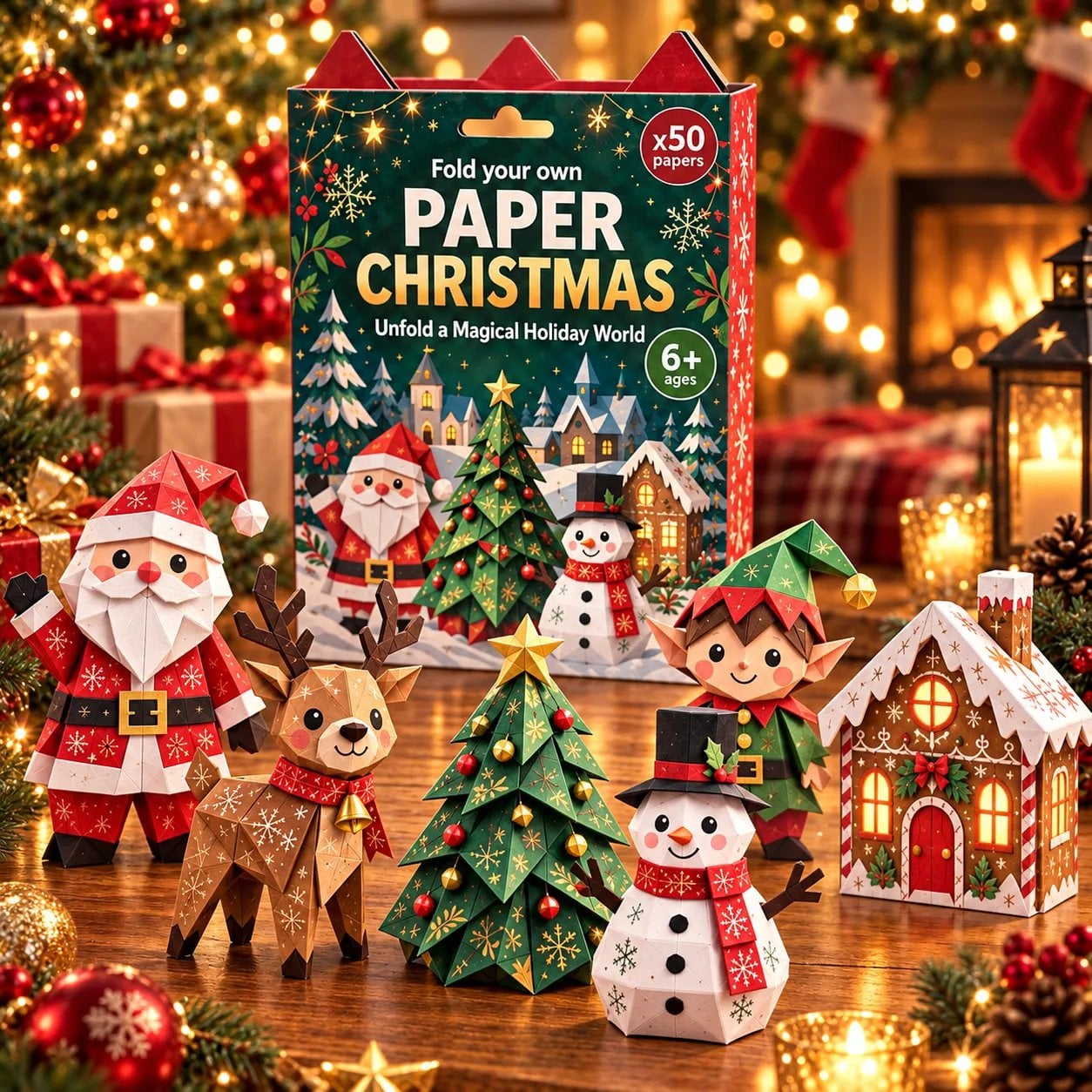 Last Day 57% OFF🎄Beginner-Friendly 3D Christmas Paper Craft Kit | Easy Layered DIY Holiday Decoration ✨