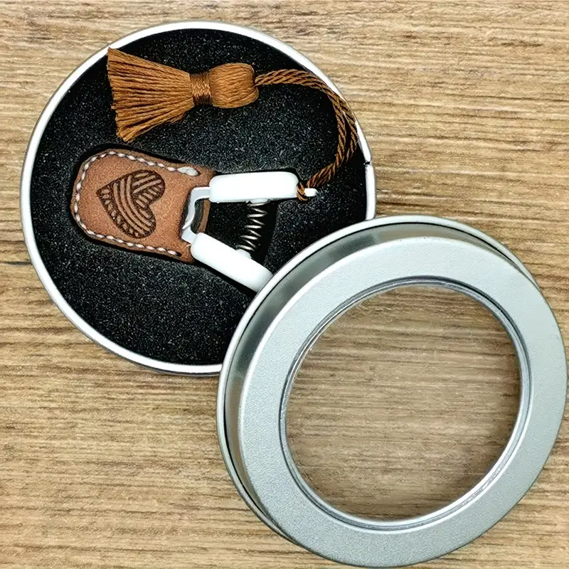 (🌲Early Christmas Sale- 49% OFF) Artistic Mini Scissors✂️, 🎁Metal Storage Box + Leather Cover