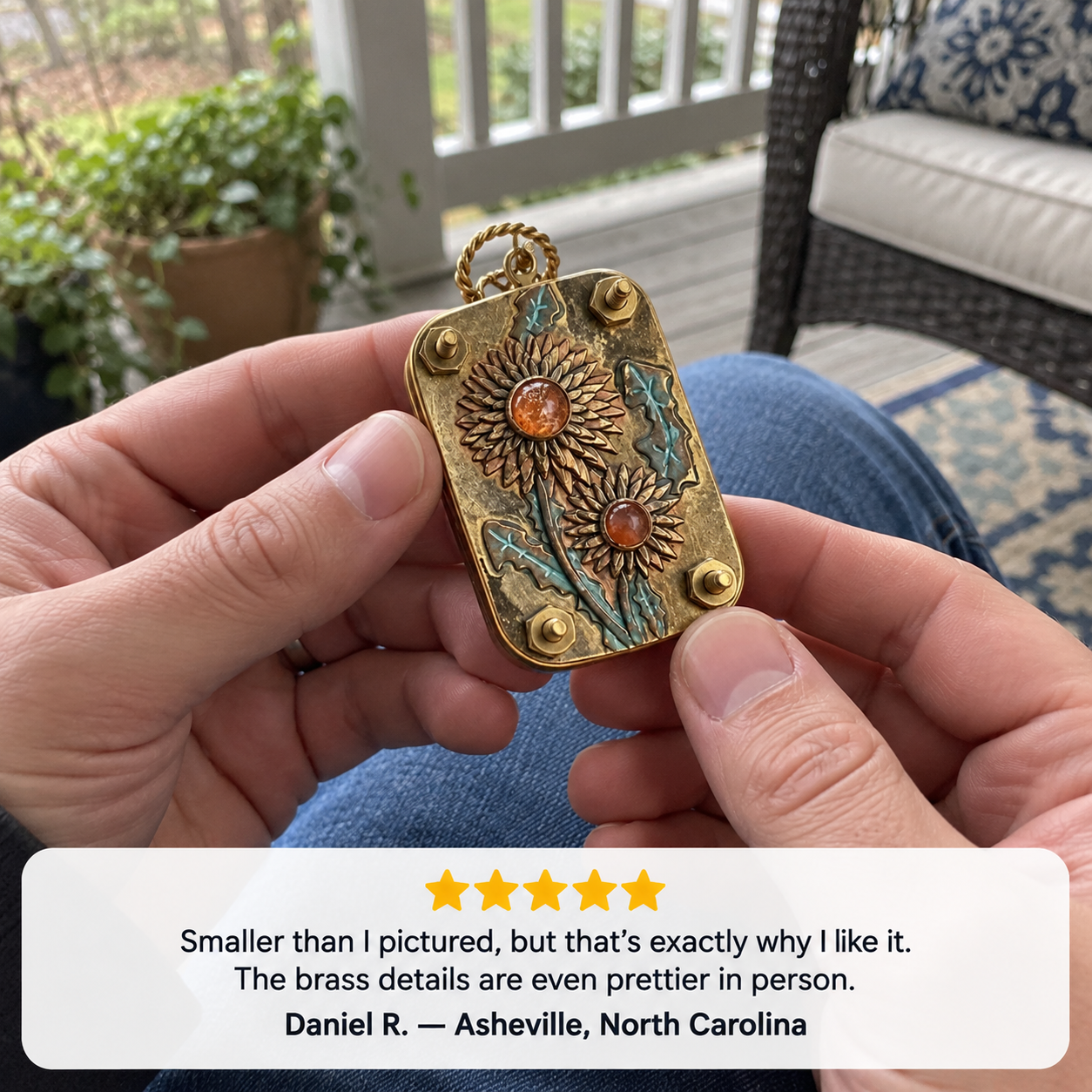 Customer review of the flower press quality and packaging