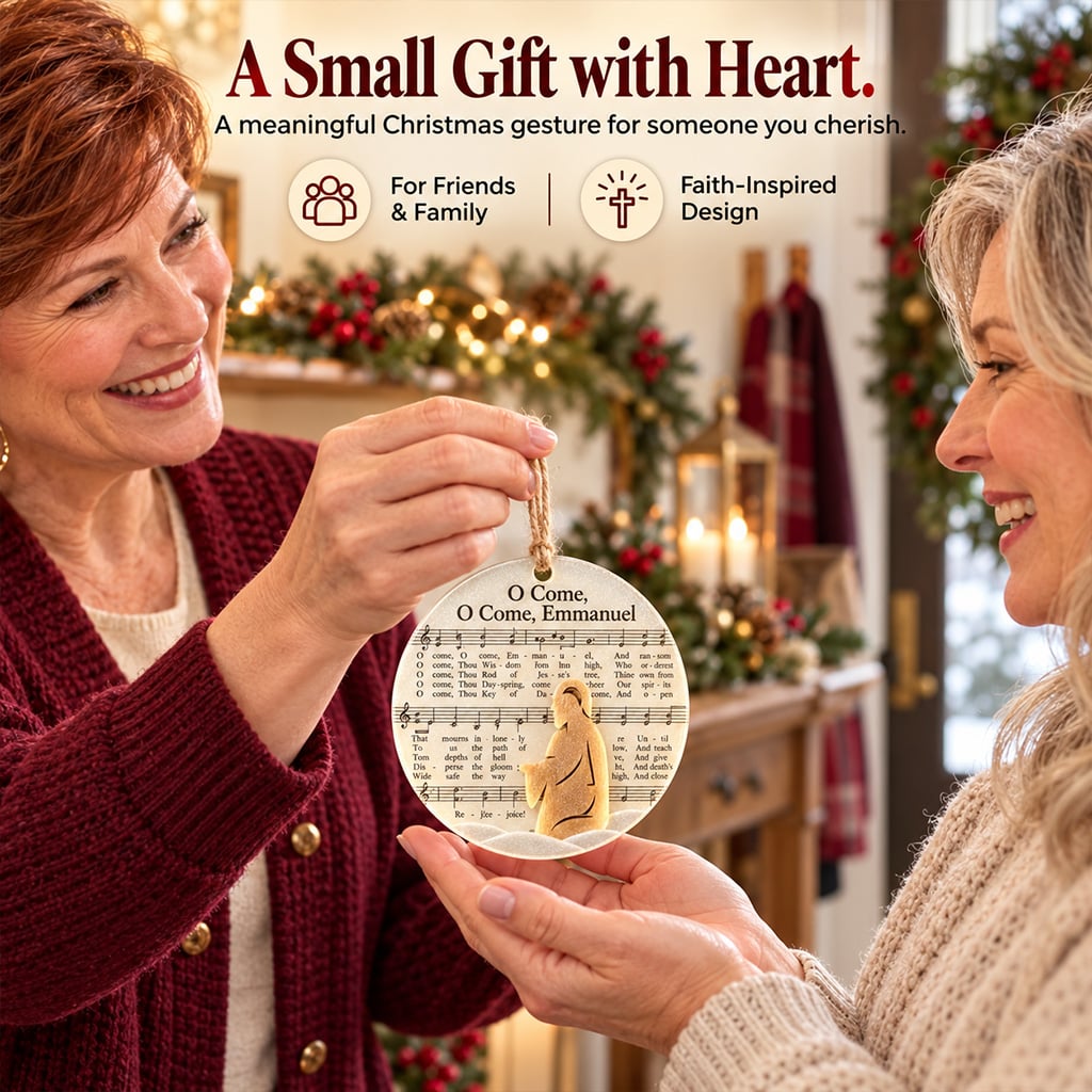 Christmas carol ornament as a heartfelt holiday gift