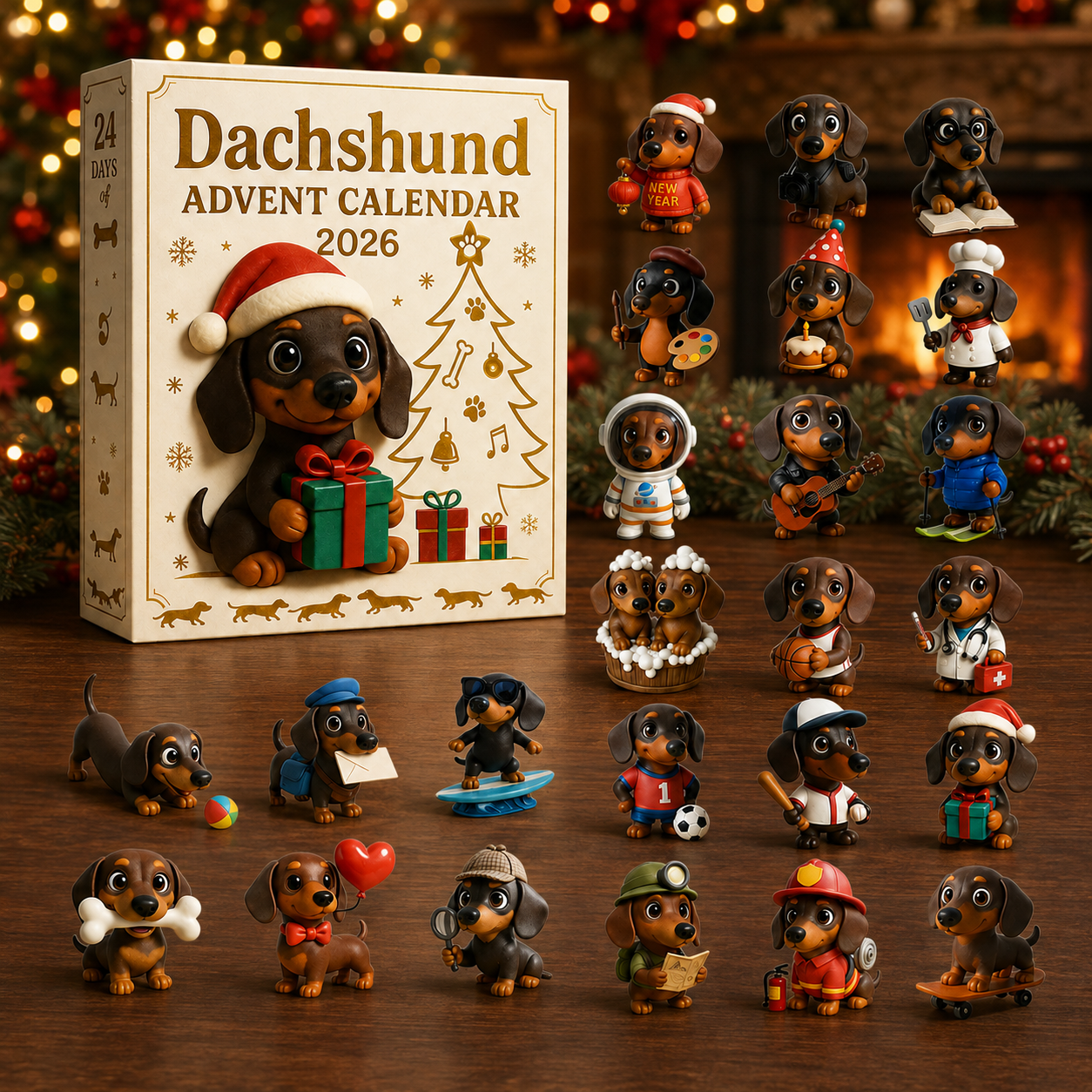 Full dachshund ornament collection
