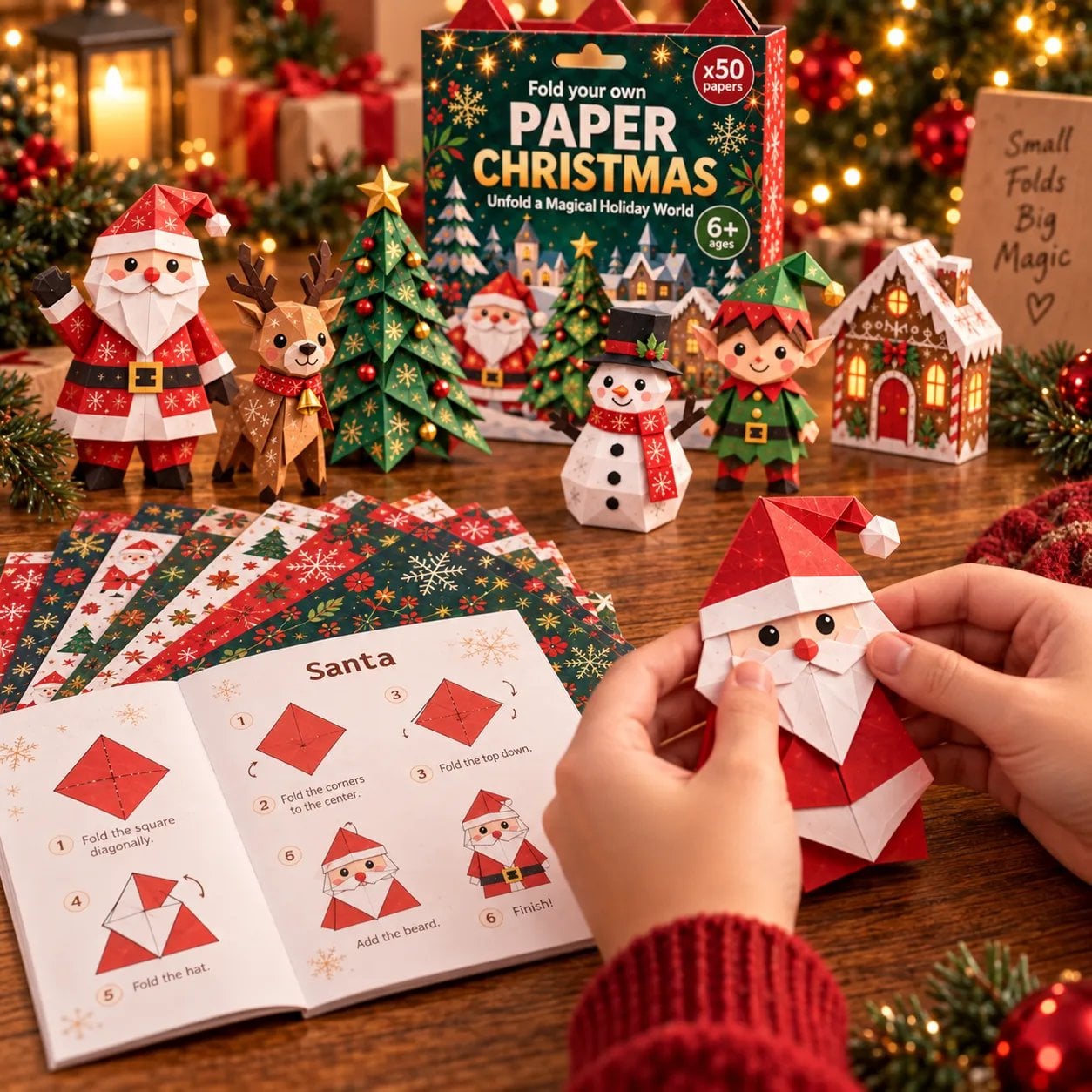 Last Day 57% OFF🎄Beginner-Friendly 3D Christmas Paper Craft Kit | Easy Layered DIY Holiday Decoration ✨