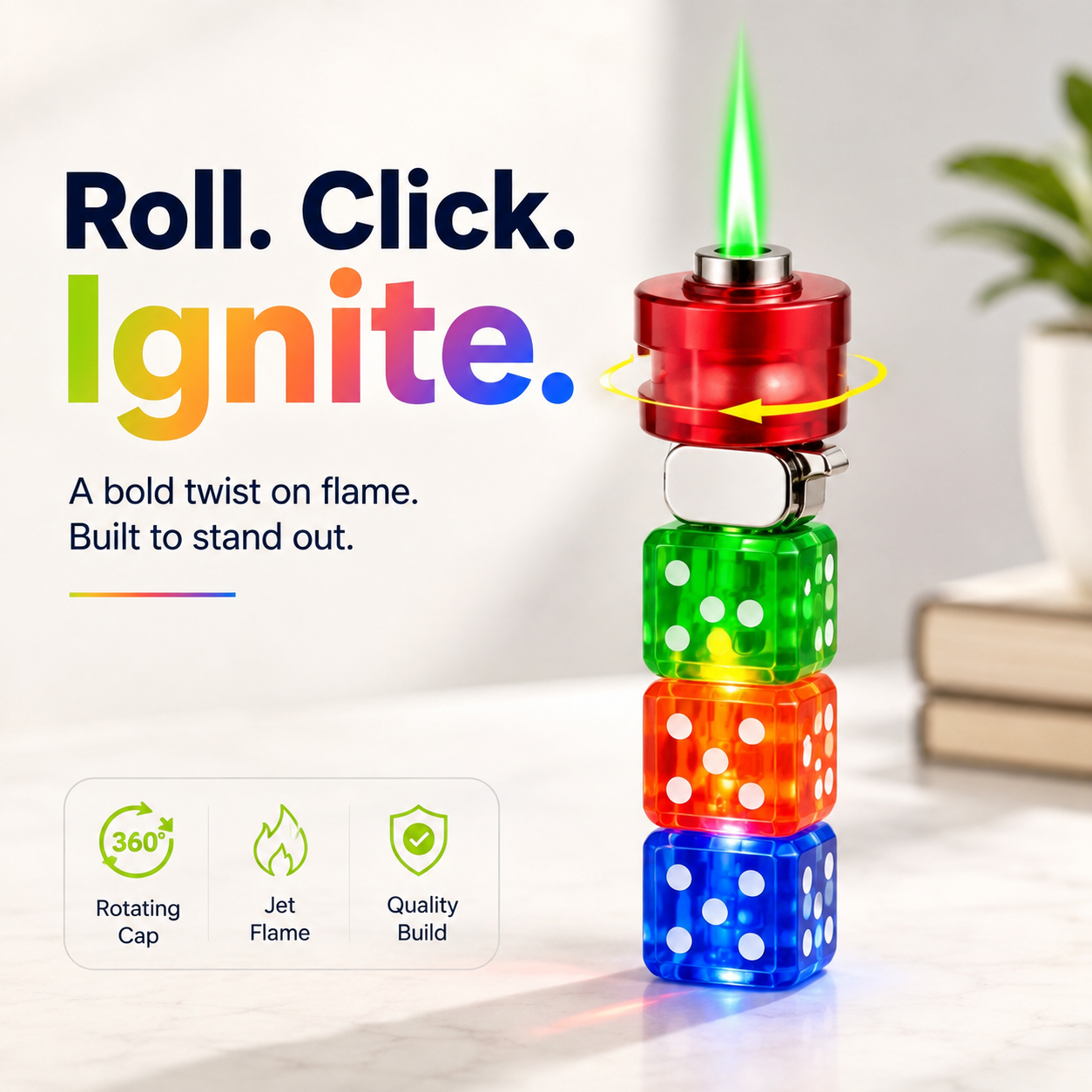 Transparent colorful lighter design