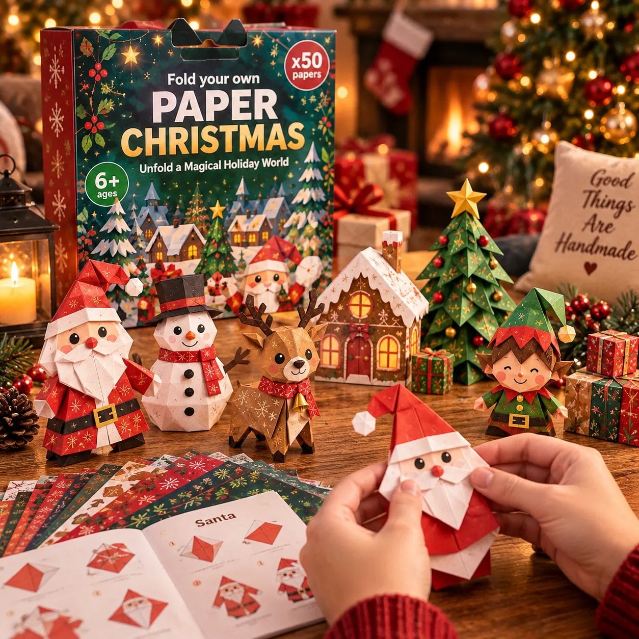 Last Day 57% OFF🎄Beginner-Friendly 3D Christmas Paper Craft Kit | Easy Layered DIY Holiday Decoration ✨