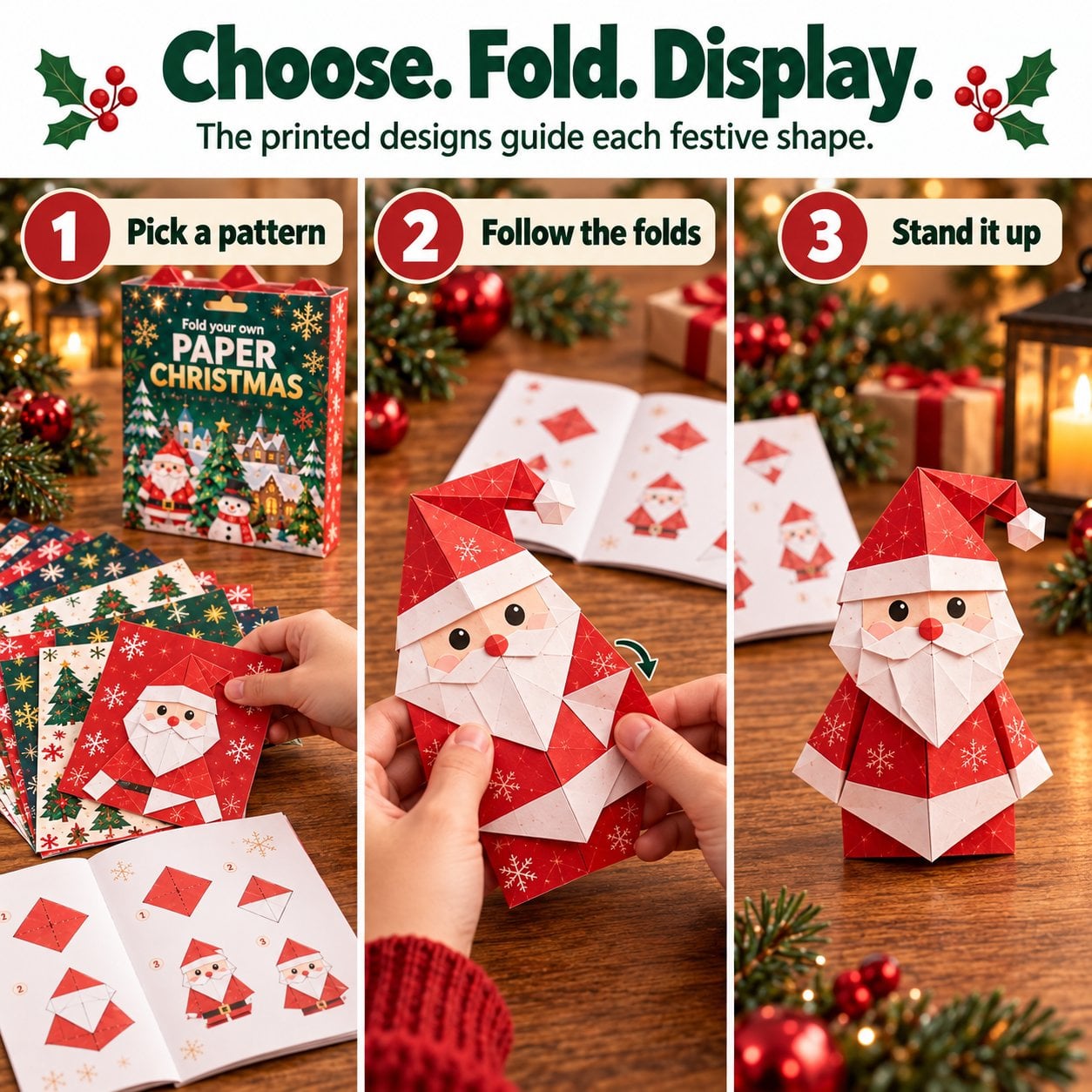 Last Day 57% OFF🎄Beginner-Friendly 3D Christmas Paper Craft Kit | Easy Layered DIY Holiday Decoration ✨
