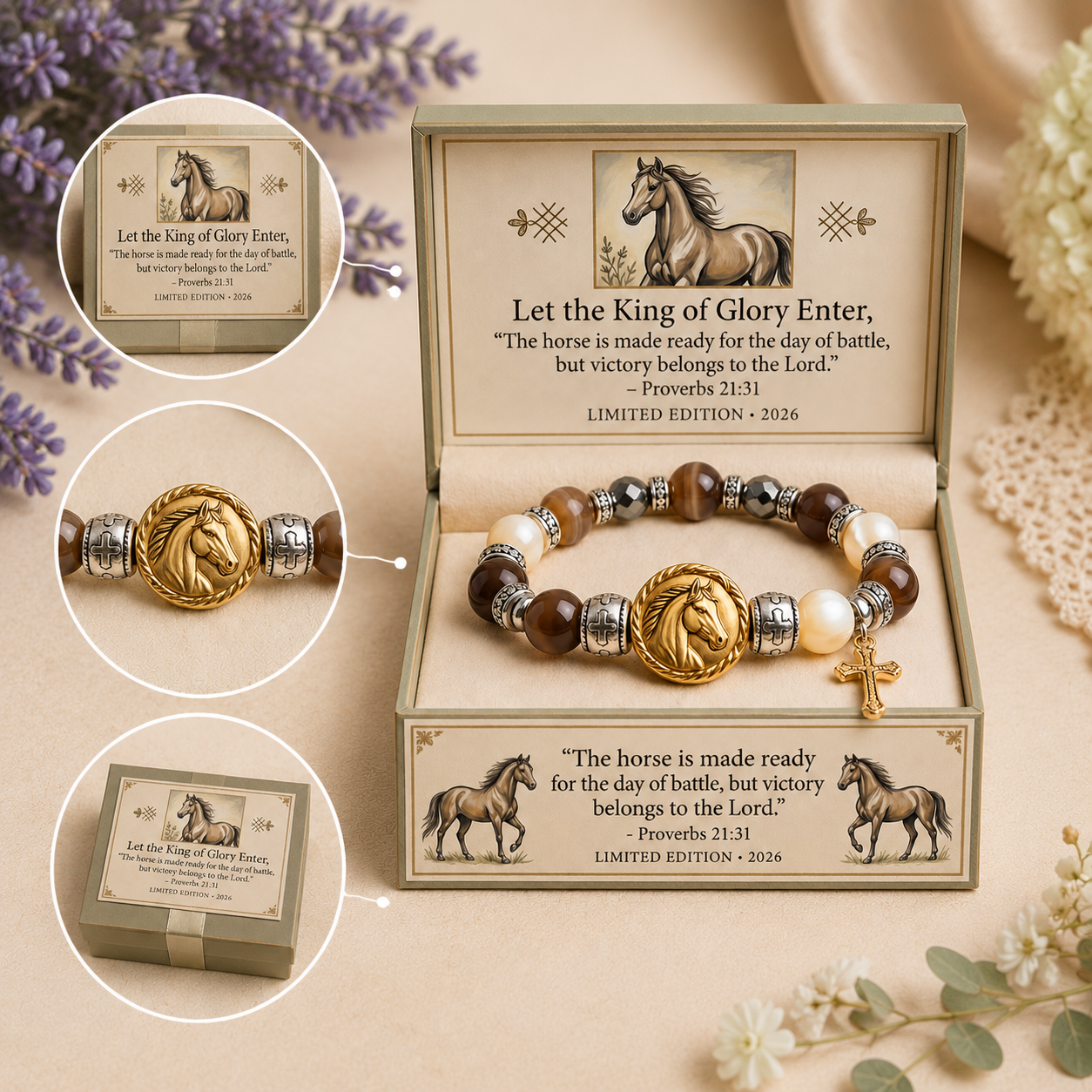 🐎 Faith • Strength • Victory ✝️ — King of Glory Horse Bracelet