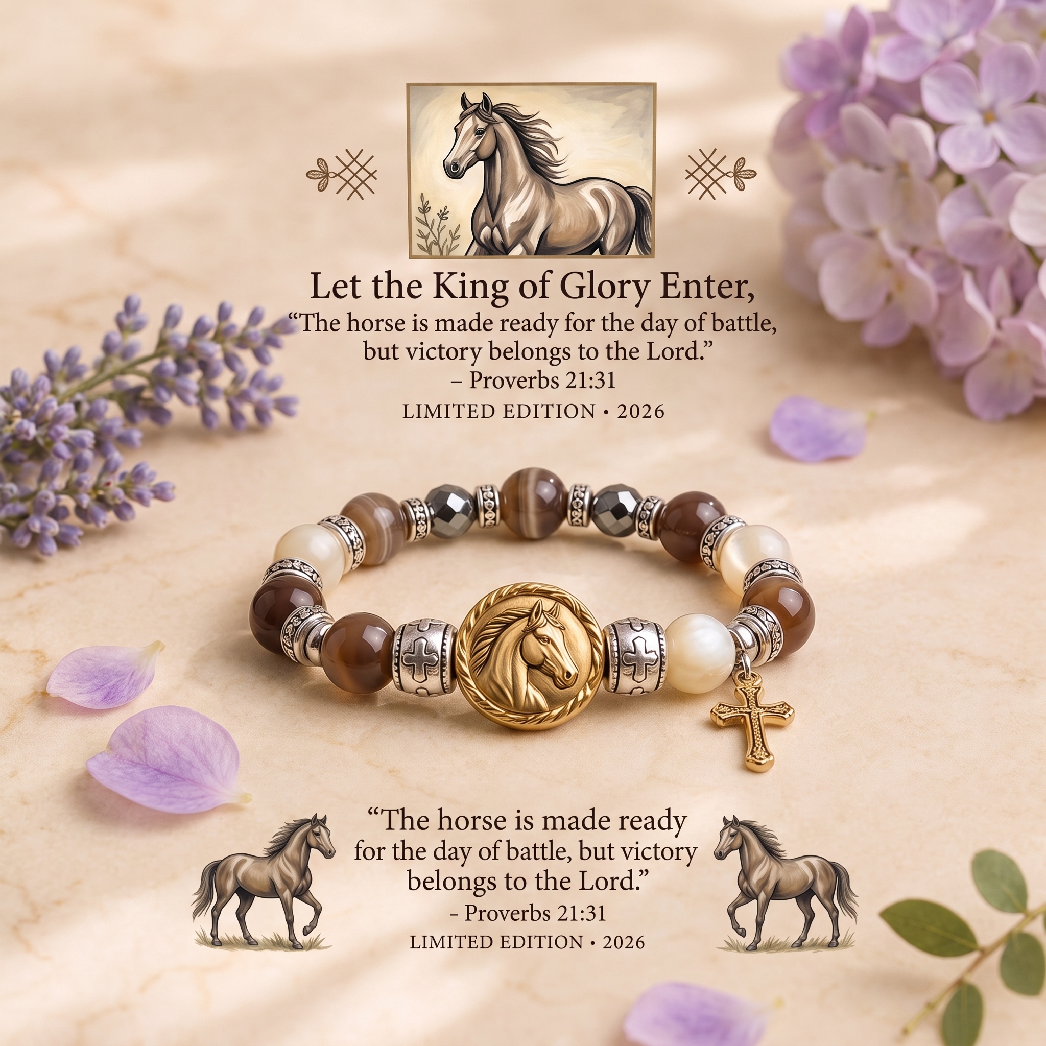 🐎 Faith • Strength • Victory ✝️ — King of Glory Horse Bracelet