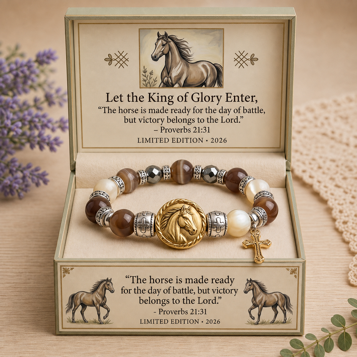 🐎 Faith • Strength • Victory ✝️ — King of Glory Horse Bracelet