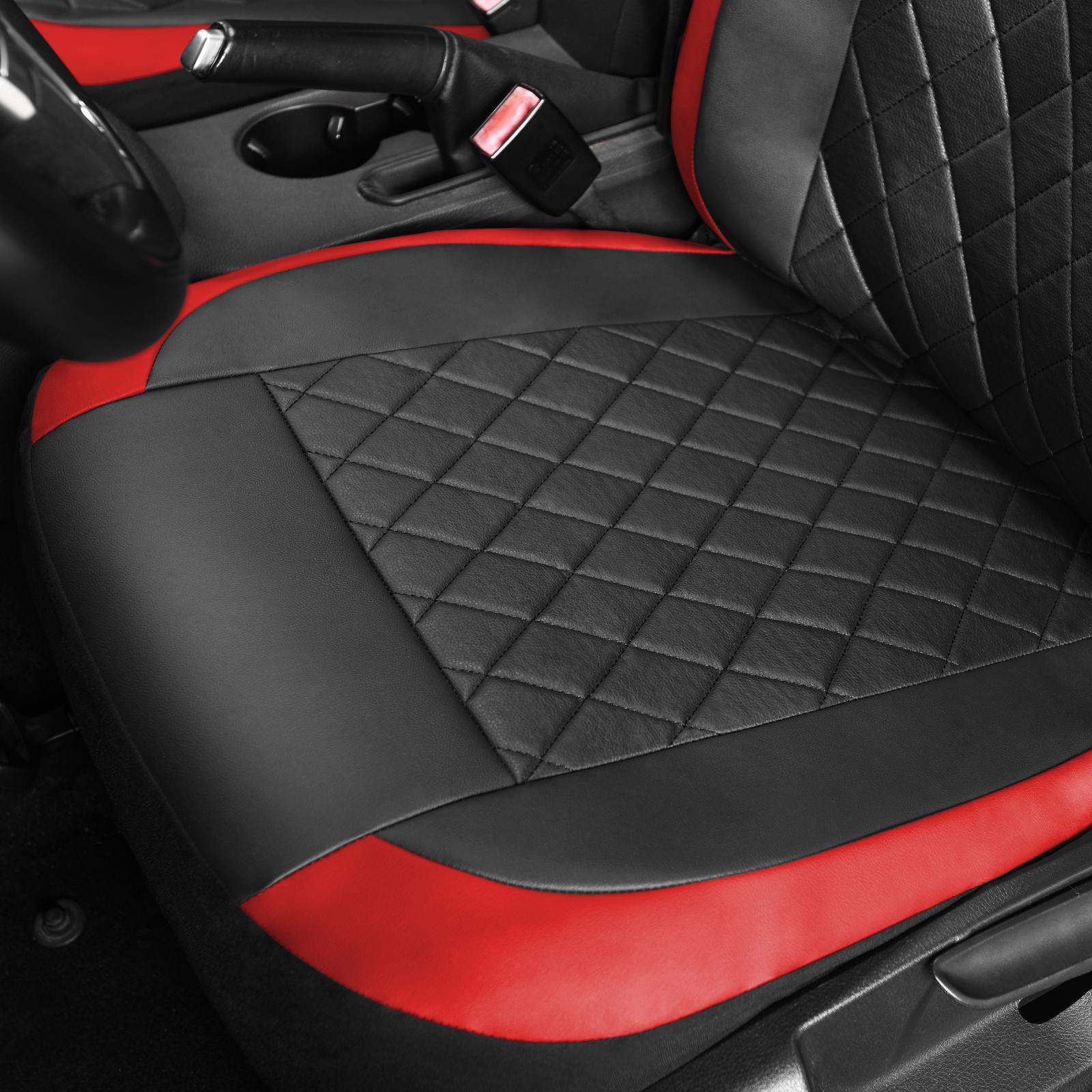 PU Leather Car Seat Covers for 2/5 Seats, Universal Fit Waterproof Car Seat Protectors, Fits Most Auto Truck Van SUV, Airbag Compatible, Protects Against Spills & Scratches, Car Interior Kit, Truck Car Accessories, Black Red Gray Front & Rear Covers PU Leather Car Seat Covers for 2/5 Seats, Universal Fit Waterproof Car Seat Protectors, Fits Most Auto Truck Van SUV, Airbag Compatible, Protects Against Spills & Scratches, Car Interior Kit, Truck Car Accessories, Black Red Gray Front & Rear Covers