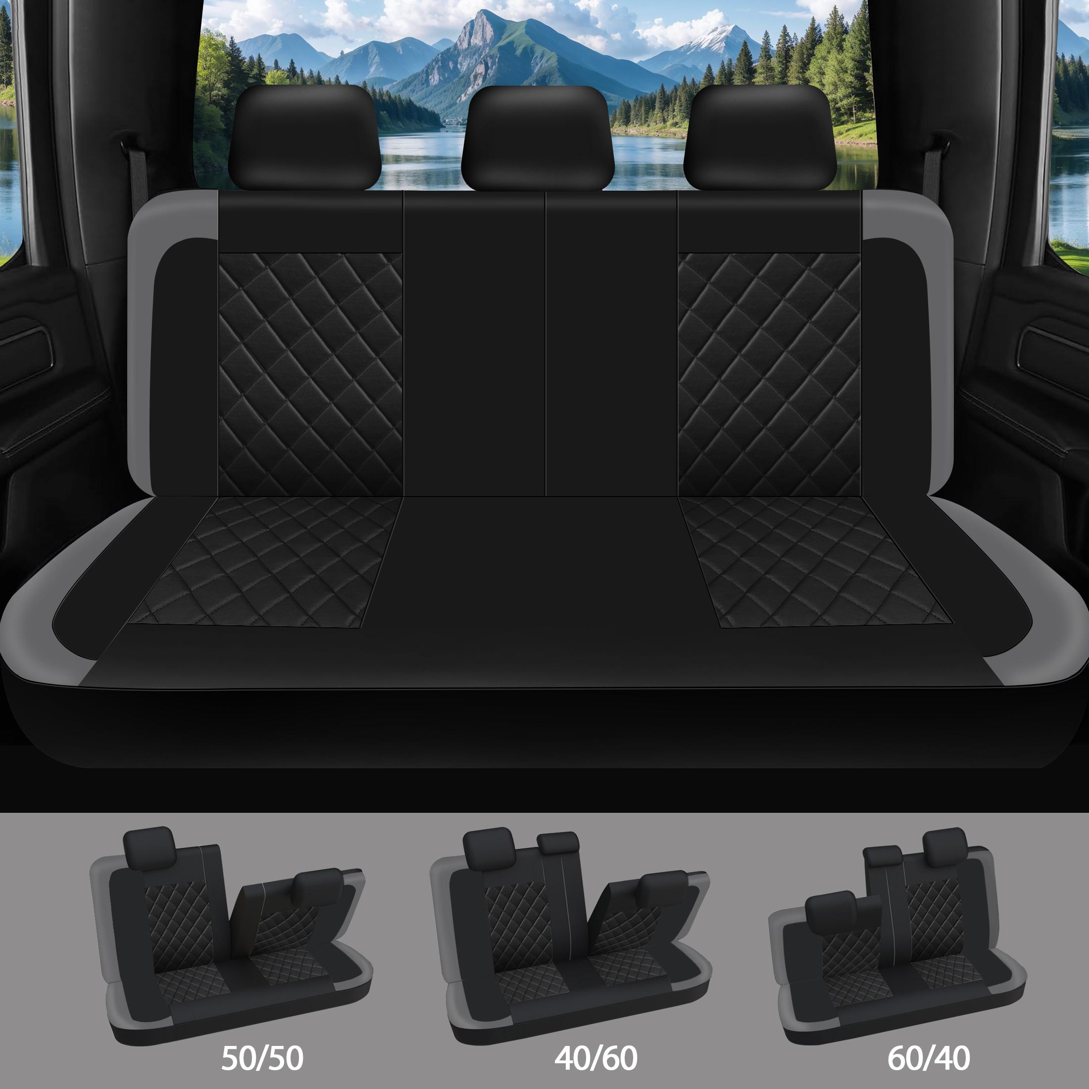 PU Leather Car Seat Covers for 2/5 Seats, Universal Fit Waterproof Car Seat Protectors, Fits Most Auto Truck Van SUV, Airbag Compatible, Protects Against Spills & Scratches, Car Interior Kit, Truck Car Accessories, Black Red Gray Front & Rear Covers PU Leather Car Seat Covers for 2/5 Seats, Universal Fit Waterproof Car Seat Protectors, Fits Most Auto Truck Van SUV, Airbag Compatible, Protects Against Spills & Scratches, Car Interior Kit, Truck Car Accessories, Black Red Gray Front & Rear Covers