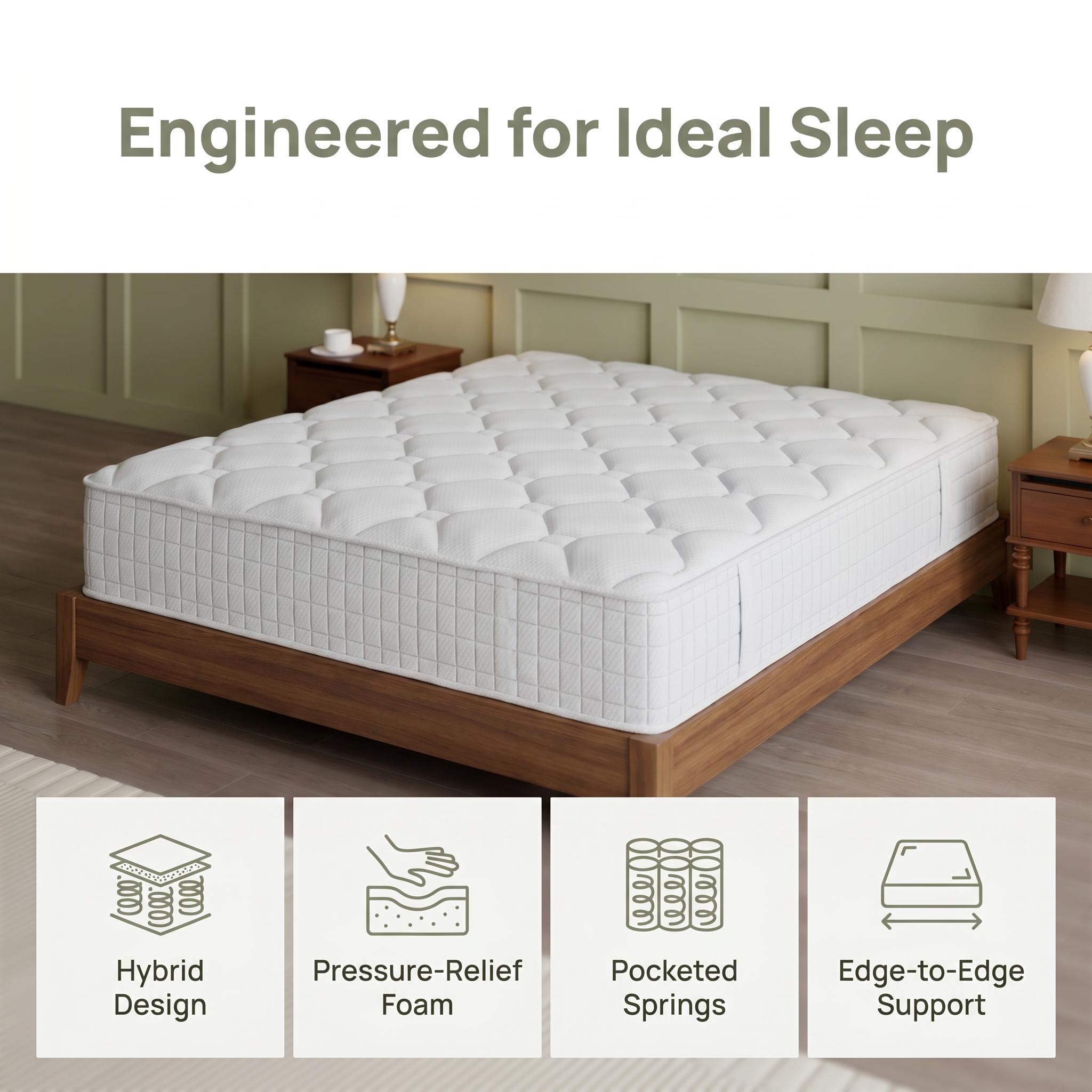 Hybrid Queen Size Mattress, 5-Layer High Density Memory Foam Mattress with Independent Pocket Coil Spring Support, 10/12/14 Inch Multi Thickness, Twin/Full/Queen/King Sizes, Comfort Bed Mattress for Family Sleep Hybrid Queen Size Mattress, 5-Layer High Density Memory Foam Mattress with Independent Pocket Coil Spring Support, 10/12/14 Inch Multi Thickness, Twin/Full/Queen/King Sizes, Comfort Bed Mattress for Family Sleep