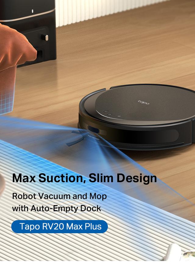 TP-Link & Tapo RV20 Max Plus Ultra-Slim Robot Vacuum and Mop with 5300Pa Suction, MagSLIM LiDAR Navigation, Auto-Empty Dock, 97% Dust Pickup, Alexa & Google Home Compatible - Deep Cleaning Machine Automatic Wireless #SummerWins #DealsForYouDays TP-Link & Tapo RV20 Max Plus Ultra-Slim Robot Vacuum and Mop with 5300Pa Suction, MagSLIM LiDAR Navigation, Auto-Empty Dock, 97% Dust Pickup, Alexa & Google Home Compatible - Deep Cleaning Machine Automatic Wireless #SummerWins #DealsForYouDays