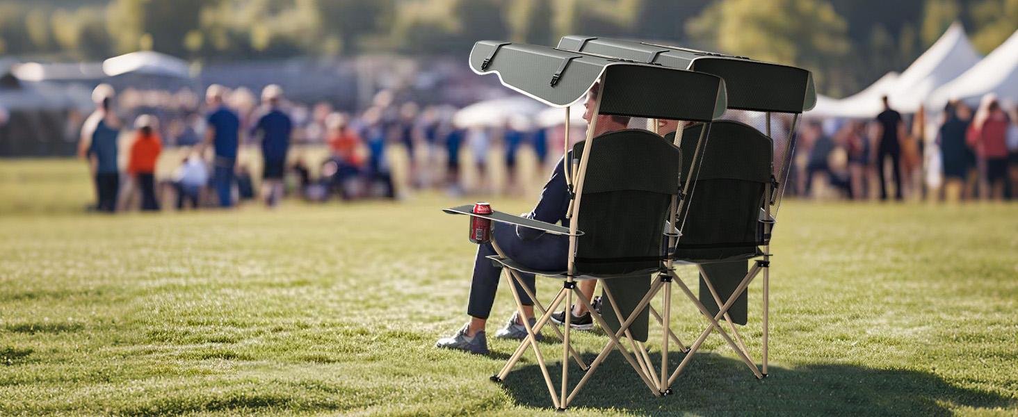 【SummerVibes】New Upgrade Wide lawn chair, Uhair camping chair with foldable sunshade, suitable for beach camping, foldable outdoor fishing/sports | Comes with two cup holders and storage bag,home decor,camping essentials 【SummerVibes】New Upgrade Wide lawn chair, Uhair camping chair with foldable sunshade, suitable for beach camping, foldable outdoor fishing/sports | Comes with two cup holders and storage bag,home decor,camping essentials