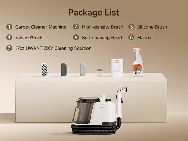 UWANT Portable Carpet Cleaner Machine ZY - Powerful Handheld Vacuum with 18000pa Suction, Deep Cleaning & Water Extraction for Area Rug, Home & Car Upholstery, Lightweight,back to school,back to school haul