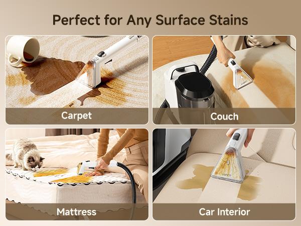 UWANT Portable Carpet Cleaner Machine ZY - Powerful Handheld Vacuum with 18000pa Suction, Deep Cleaning & Water Extraction for Area Rug, Home & Car Upholstery, Lightweight,back to school,back to school haul