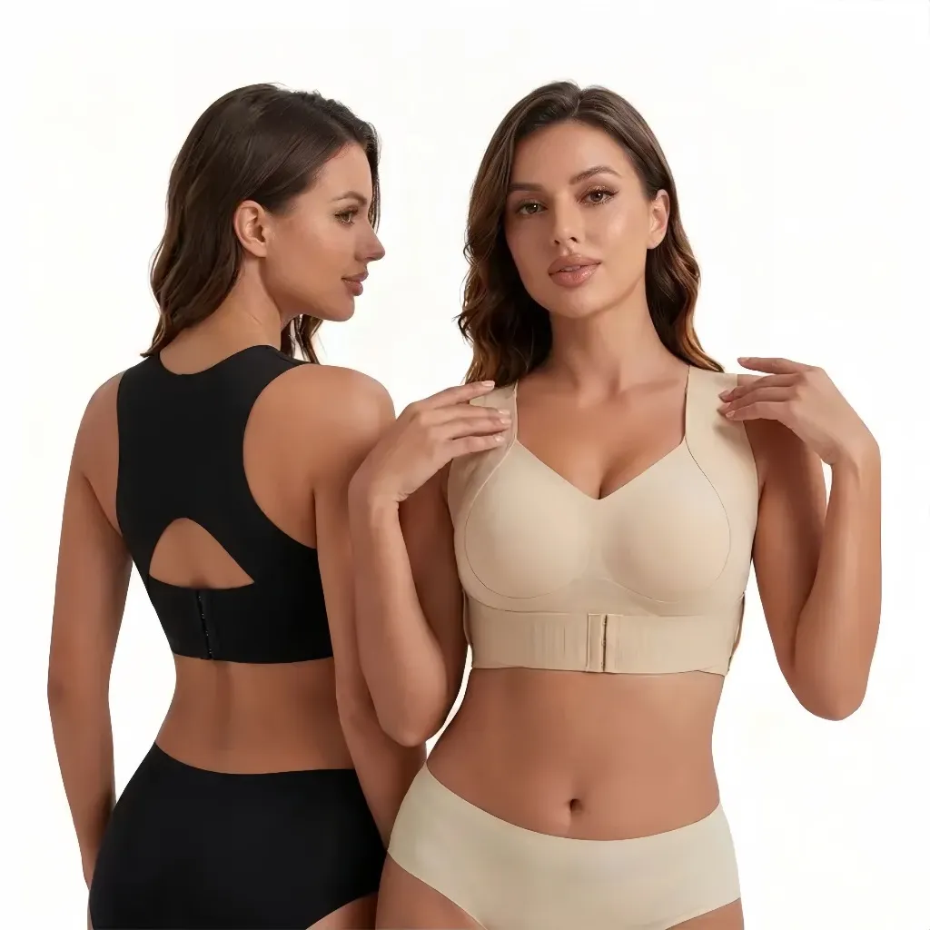 Plus Size Bra Posture-Correcting Breathable Push-Up Anti-Sagging Lift Sports Bra For Women
