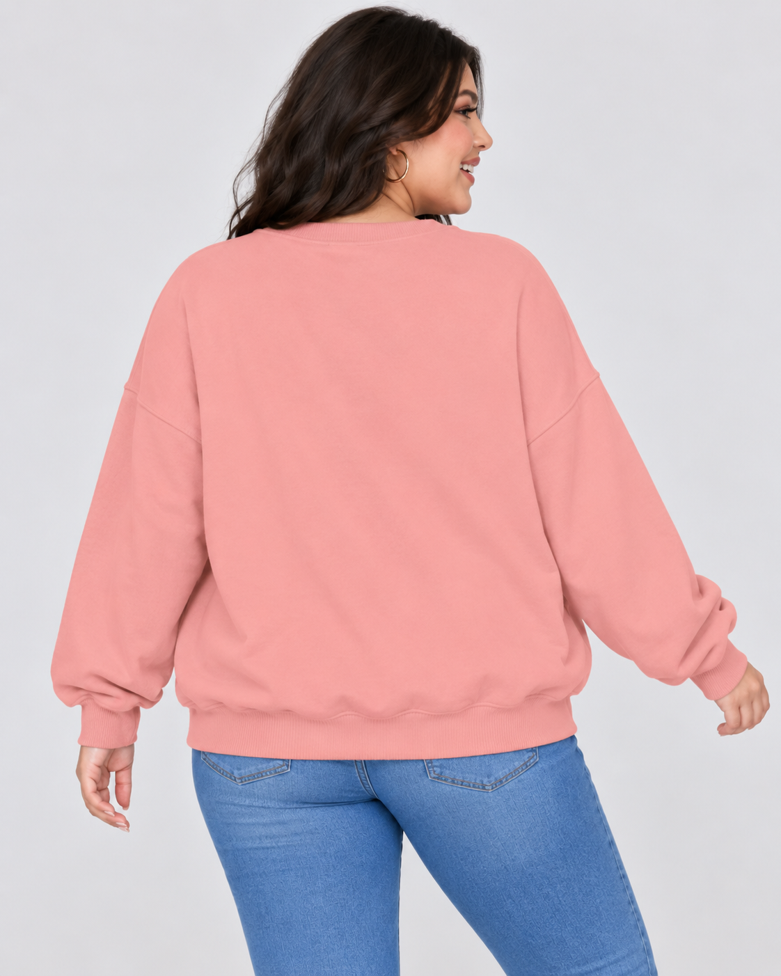 Long-sleeve round-neck pullover casual top