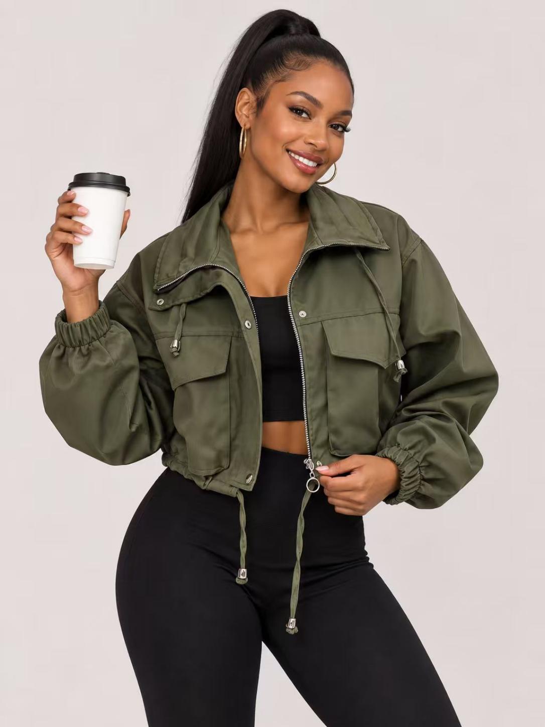 women's short work jacket autumn new loose American jacket