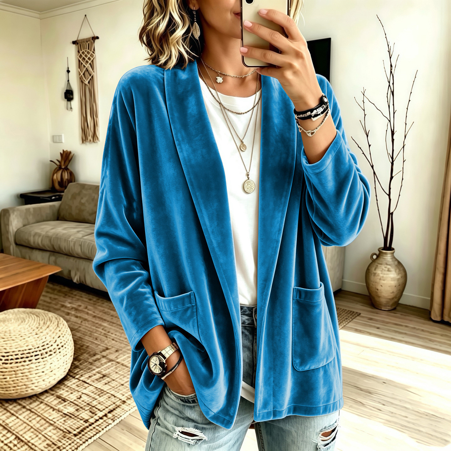 women's autumn long sleeve cardigan coat top