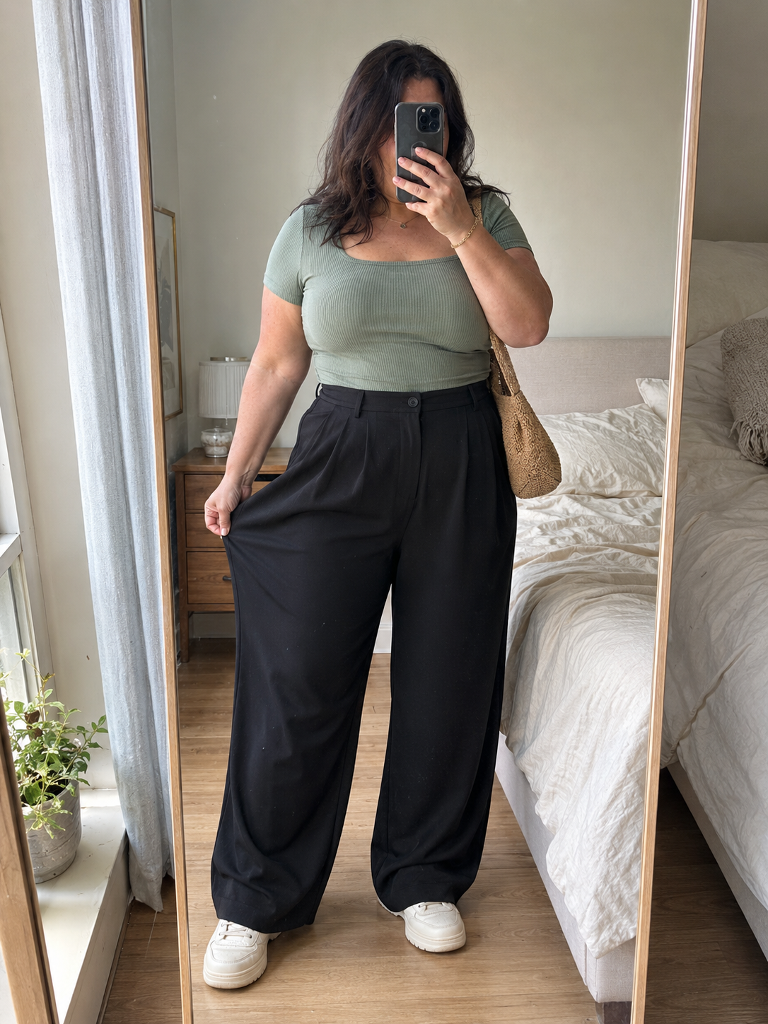 Summer new lightweight suit pants, high-waisted, slimming, versatile, straight-leg, casual, loose, wide-leg trousers