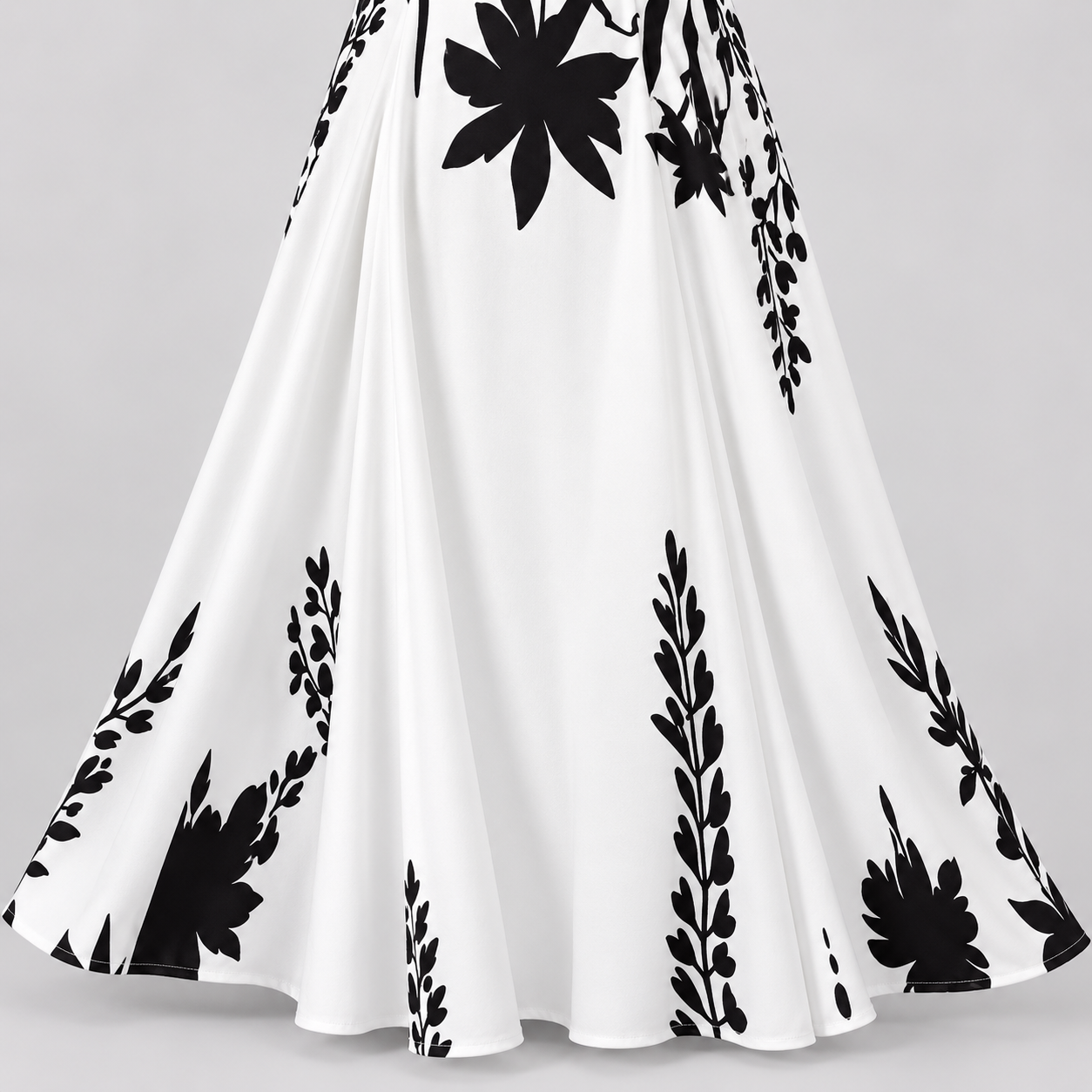 Women's printed bubble sleeve fashion elegant dress