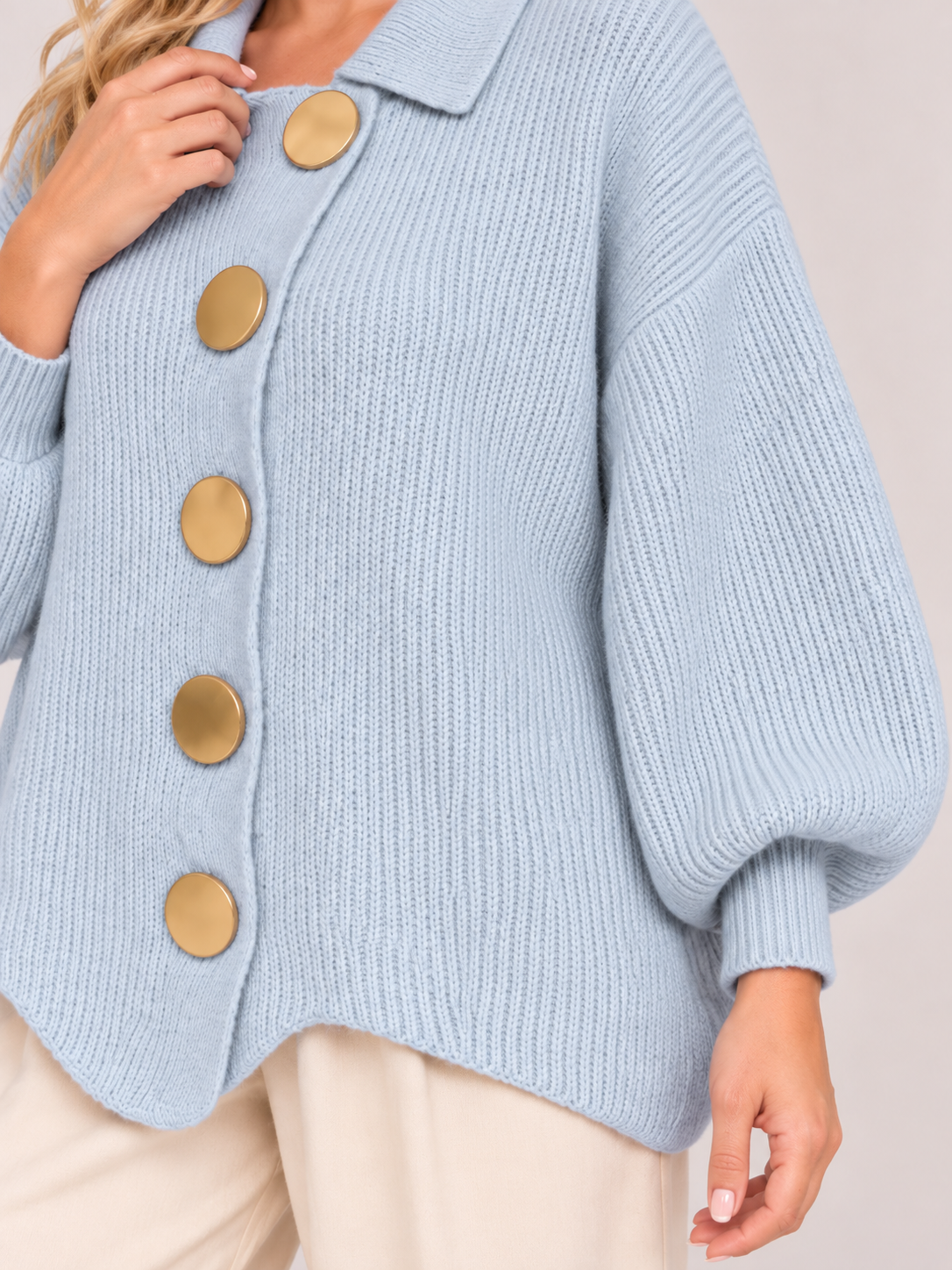 autumn and winter new women's knitwear long sleeve top coat
