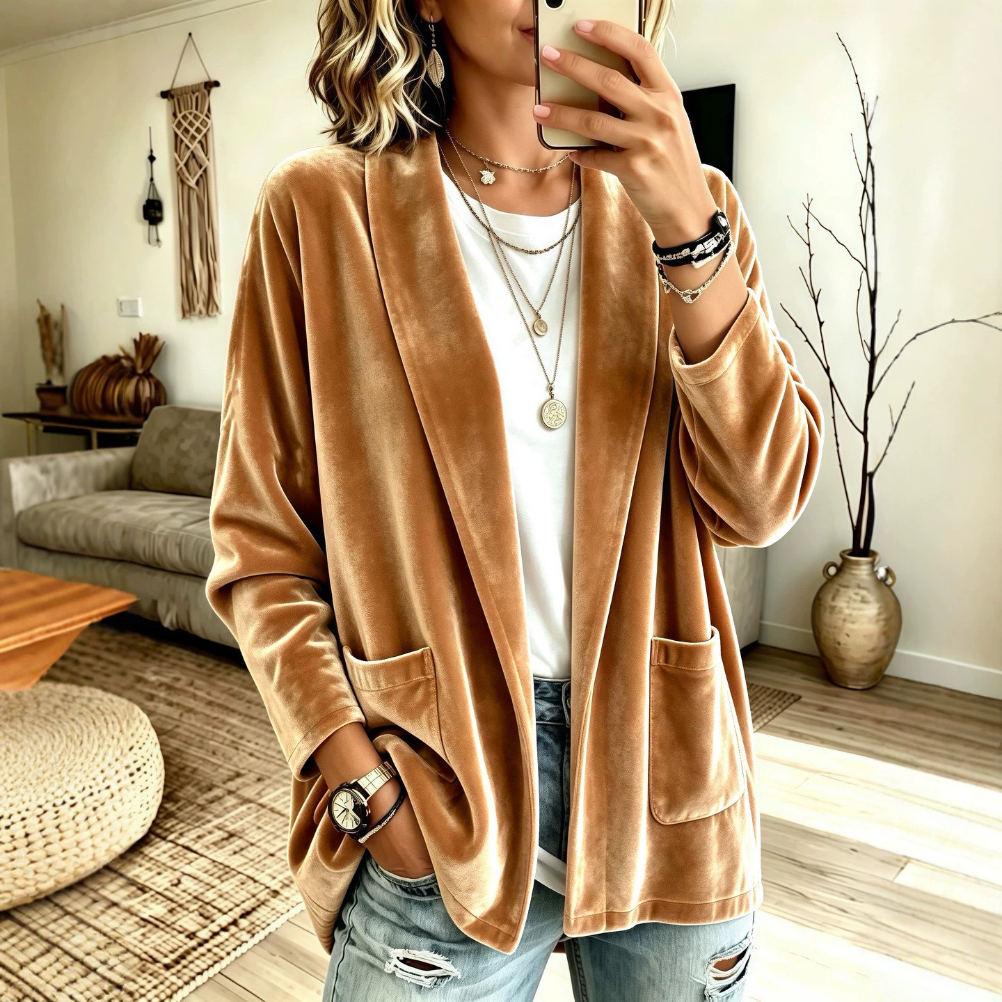 women's autumn long sleeve cardigan coat top