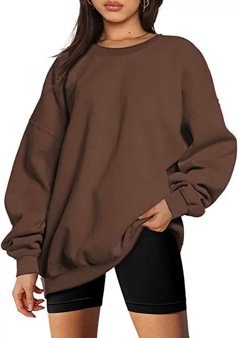 Long-sleeve round-neck pullover sport shirt casual top