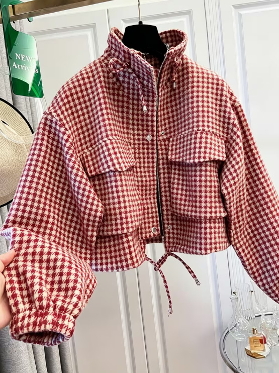 women's short work jacket loose American jacket
