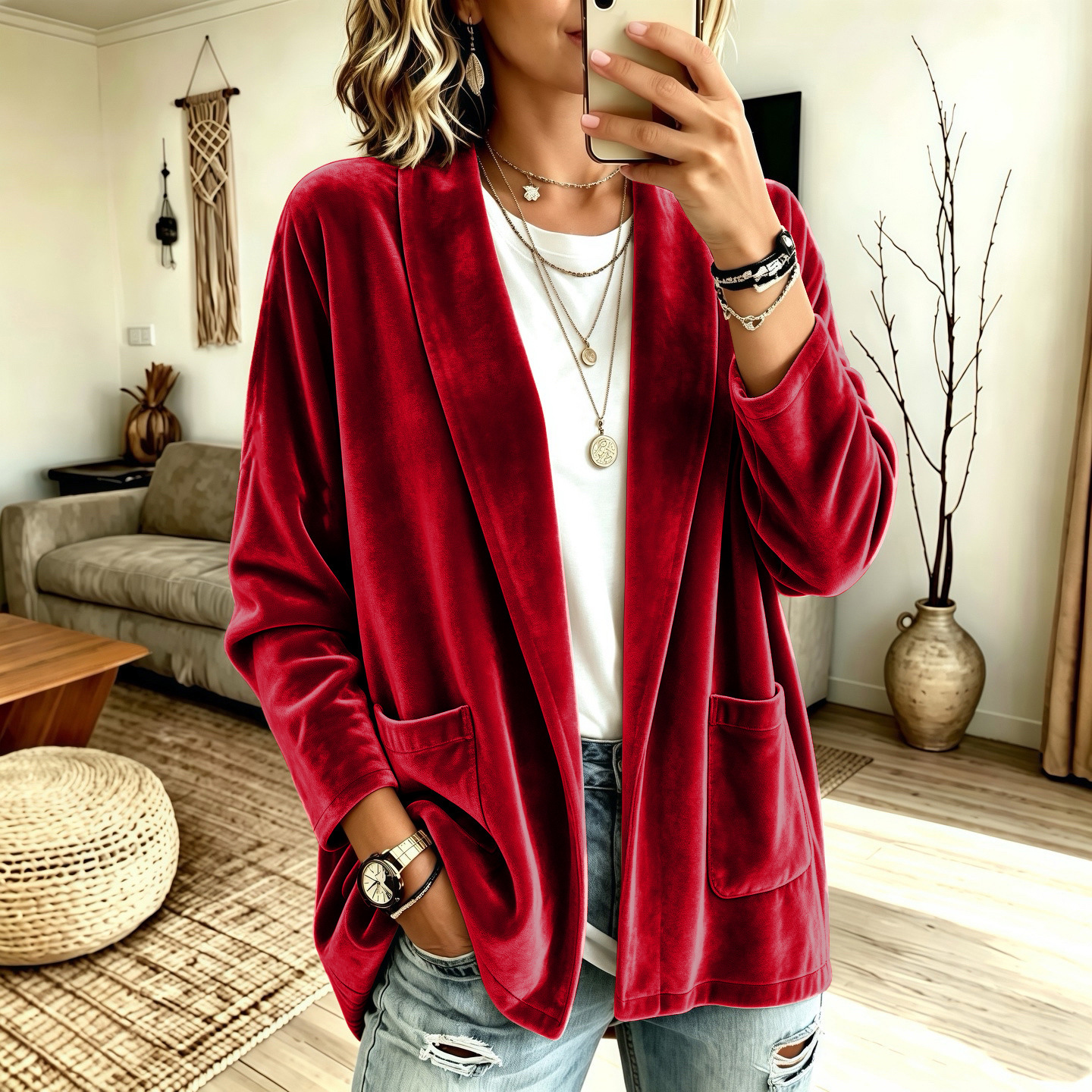 women's autumn long sleeve cardigan coat top