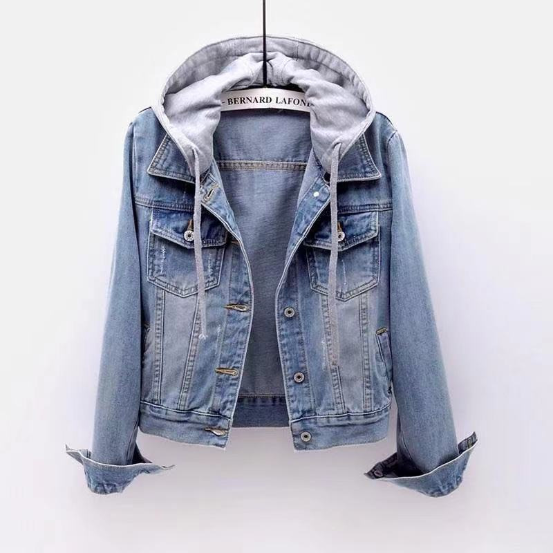 Spot short coat cotton coat 2026 winter fleece new cotton loose Korean denim fur collar thick jacket women