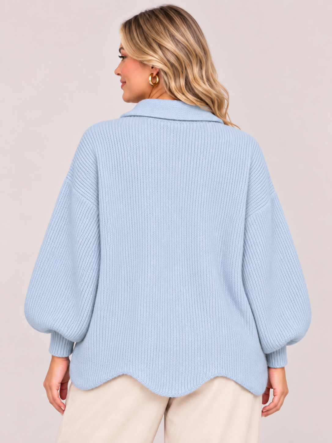 autumn and winter new women's knitwear long sleeve top coat
