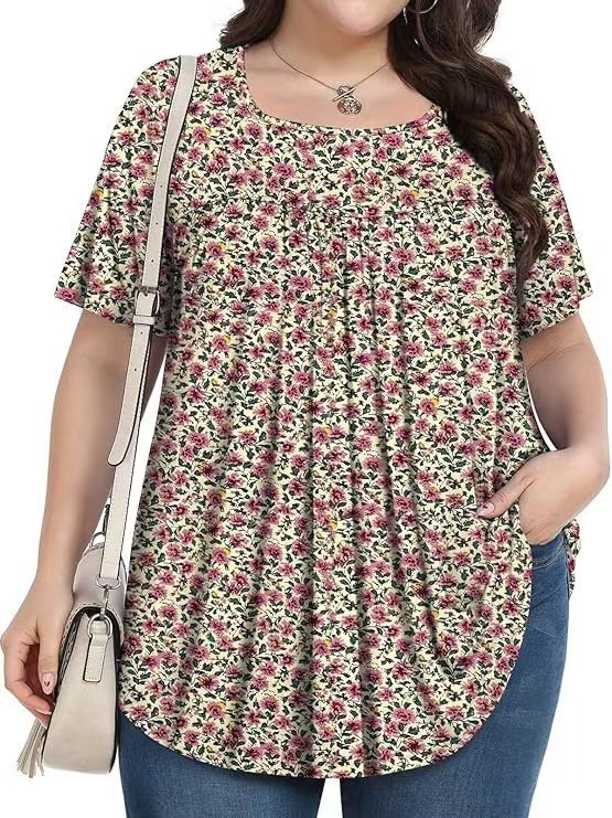 【LIMITED TIME 40% OFF】Plus Size Printed Tunic - Stretchy & Curve-Friendly