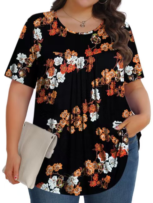 【LIMITED TIME 40% OFF】Plus Size Printed Tunic - Stretchy & Curve-Friendly