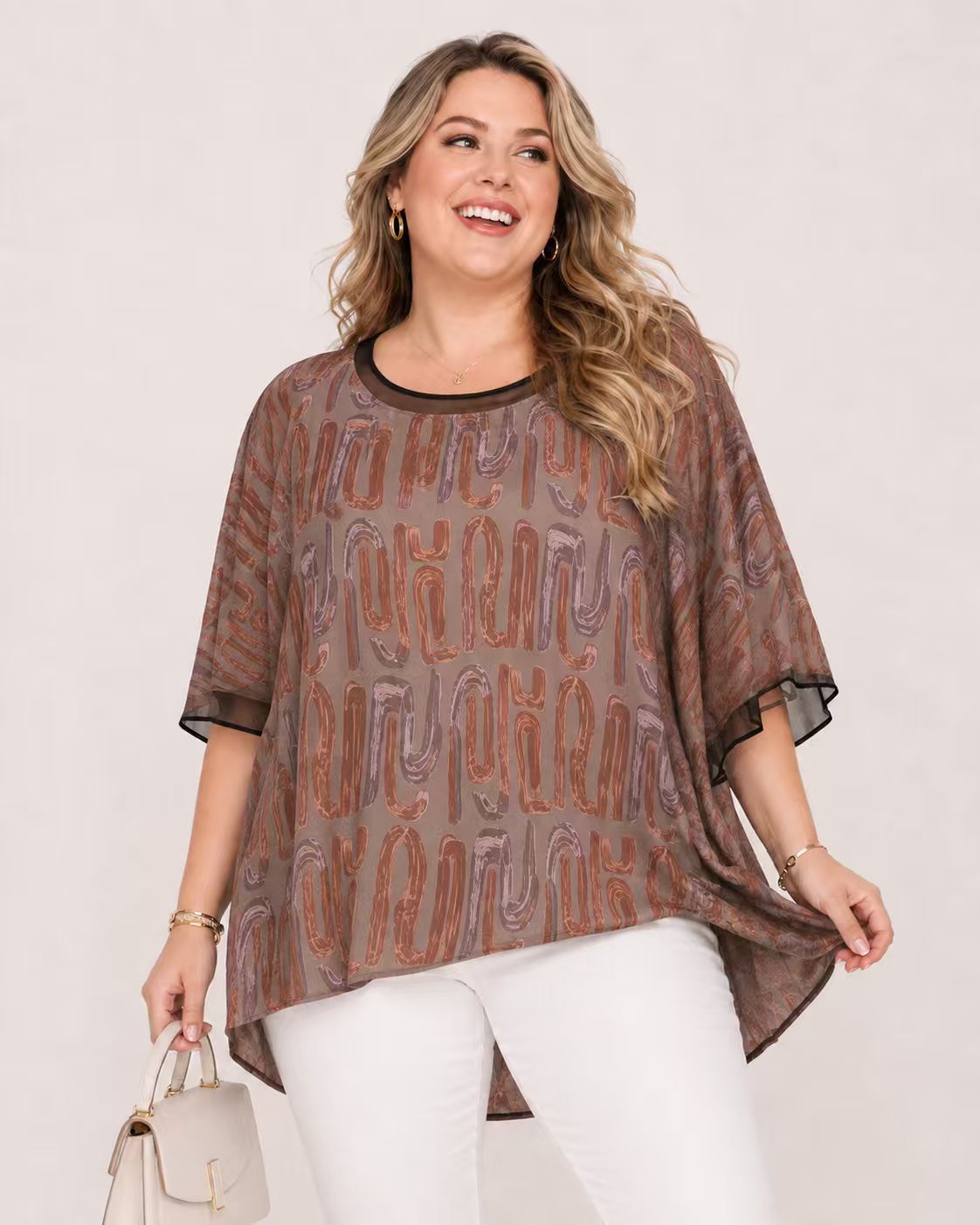 Large size fashionable short-sleeved casual versatile top T-shirt