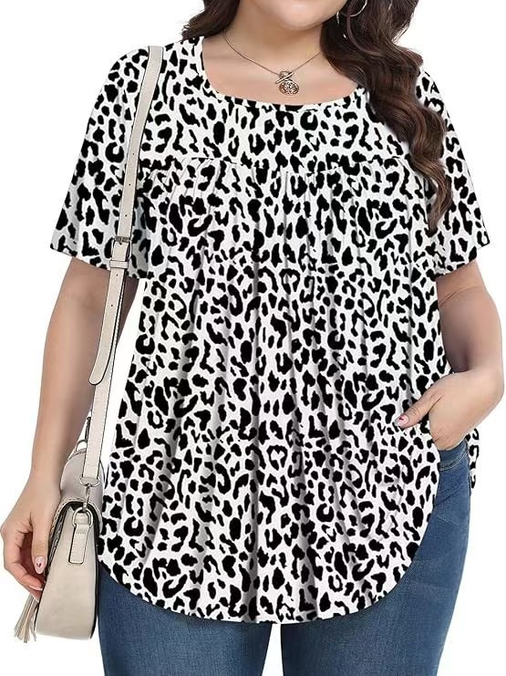 【LIMITED TIME 40% OFF】Plus Size Printed Tunic - Stretchy & Curve-Friendly