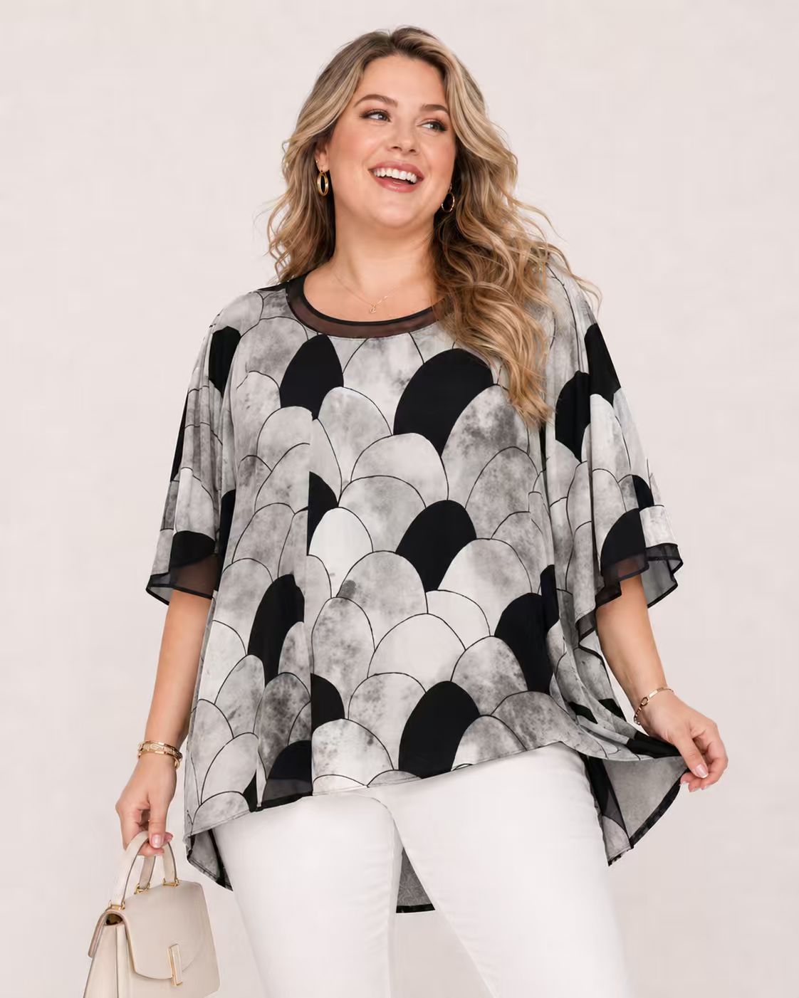 Large size fashionable short-sleeved casual versatile top T-shirt