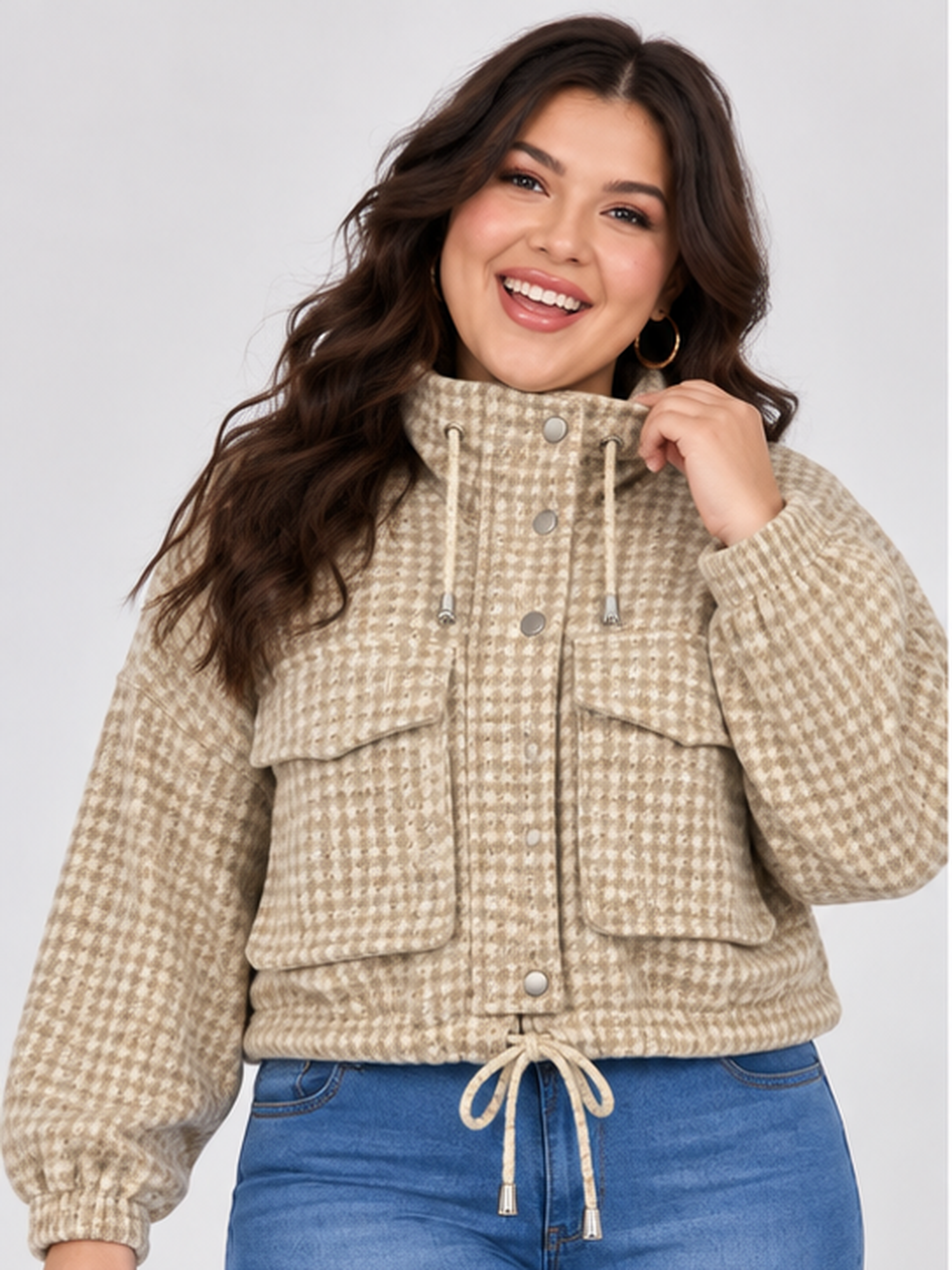 women's short work jacket loose American jacket