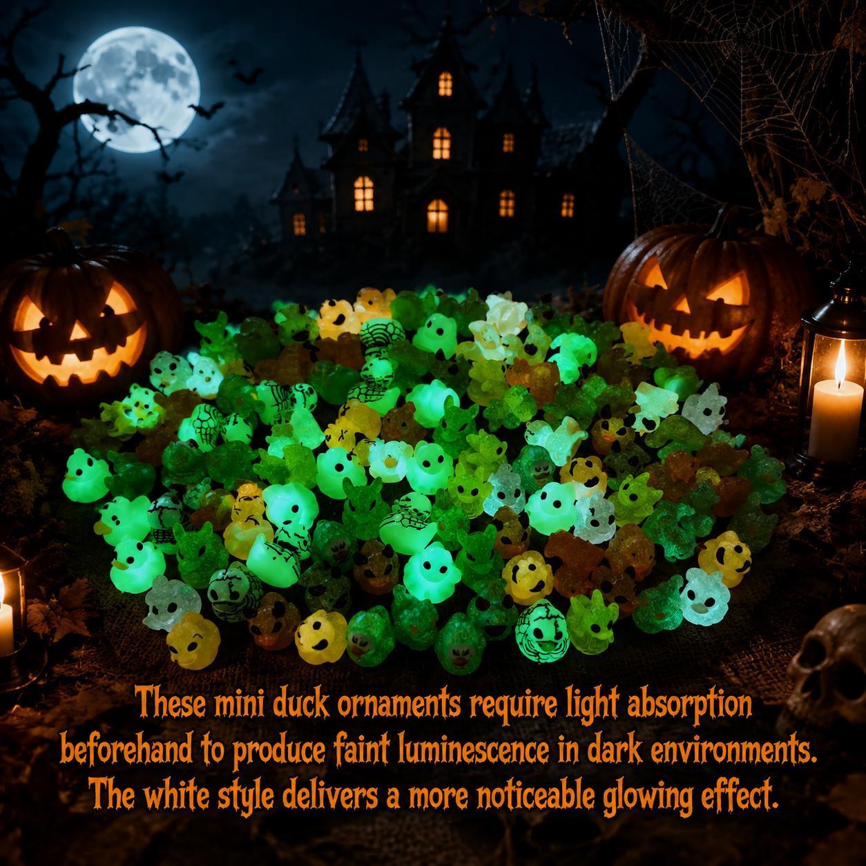 Glow-In-The-Dark Mini Halloween Duck(Devil, Ghost, and Skeleton Designs), Cute Resin Figurine, Spooky Duck Statue, Haunting Desk Decor, Miniature Garden Ornament for Halloween Party Favors Glow-In-The-Dark Mini Halloween Duck(Devil, Ghost, and Skeleton Designs), Cute Resin Figurine, Spooky Duck Statue, Haunting Desk Decor, Miniature Garden Ornament for Halloween Party Favors