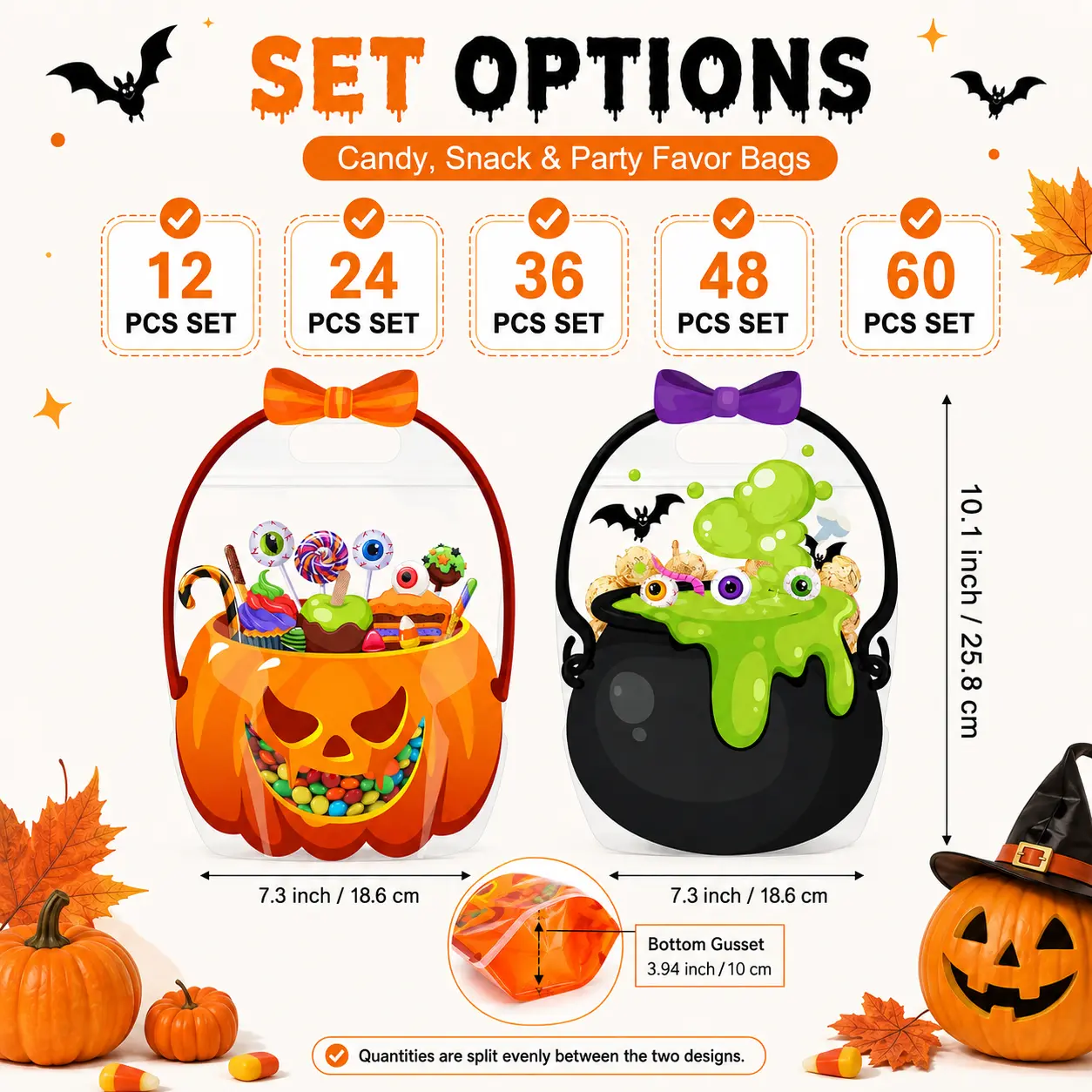🎃 Halloween Goodie Bags for Kids – Trick or Treat Candy & Gift Bags