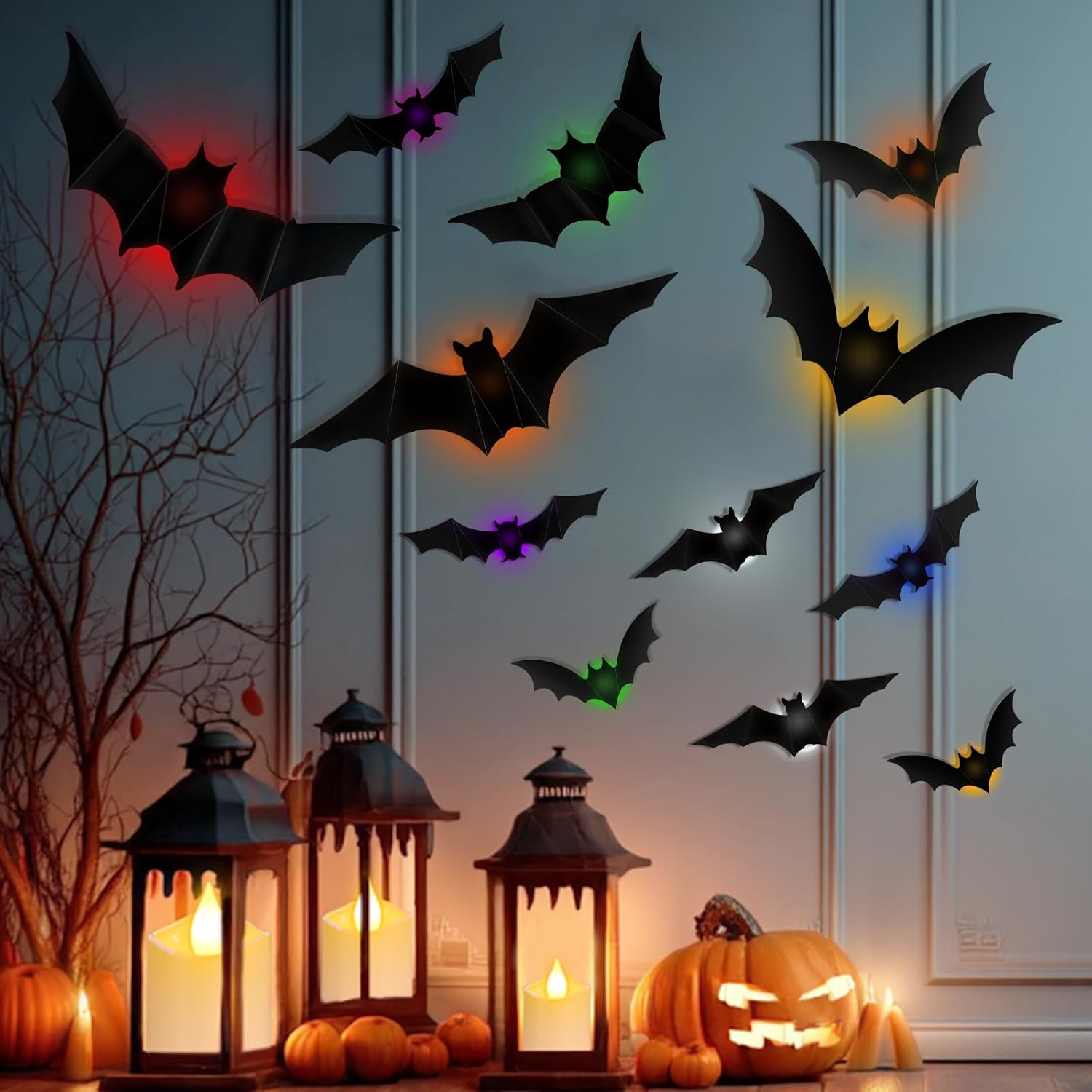 🔥 2026 HALLOWEEN EARLY SALE — 3D Light-Up Bat Decoration Set