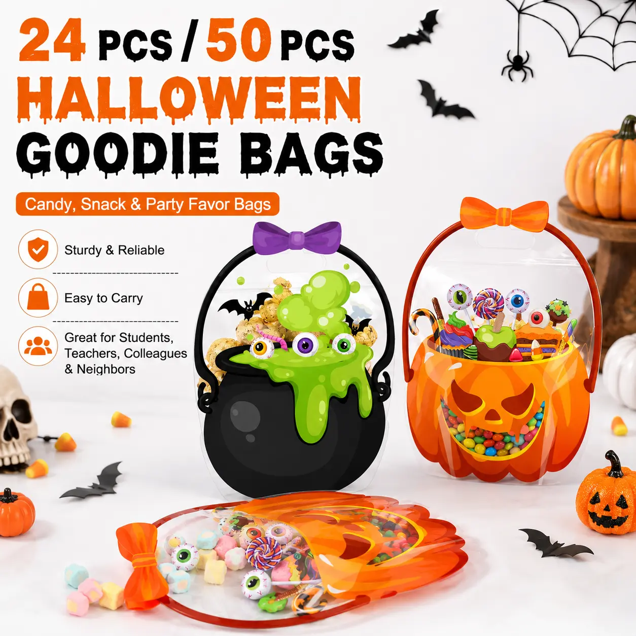 🎃 Halloween Goodie Bags for Kids – Trick or Treat Candy & Gift Bags