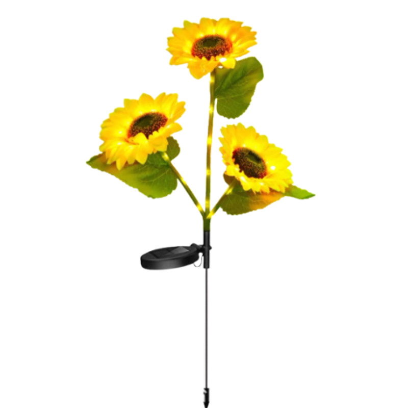 Solar Sunflower Lights 🌻 – Realistic Blooming Flowers with Warm LED Glow for Garden & Yard Decor